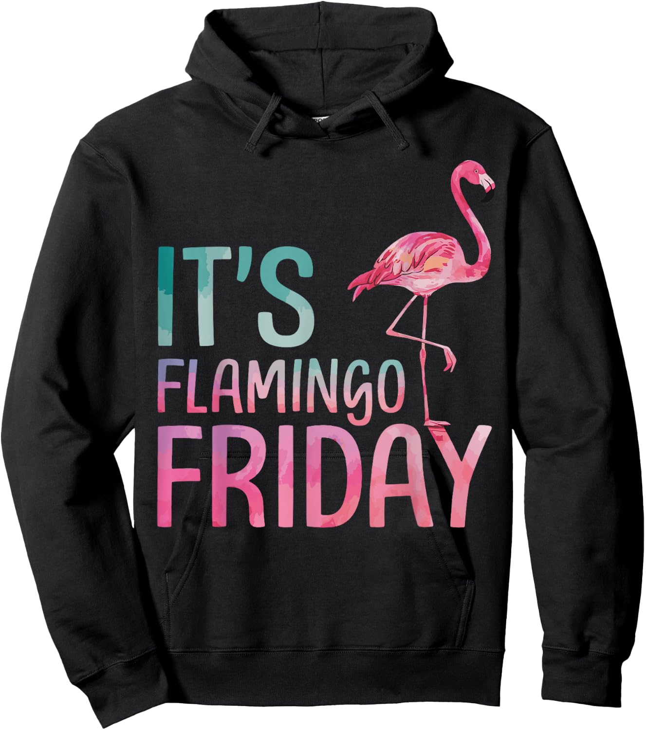It's Flamingo Friday Hoodie - Hoodie | Black