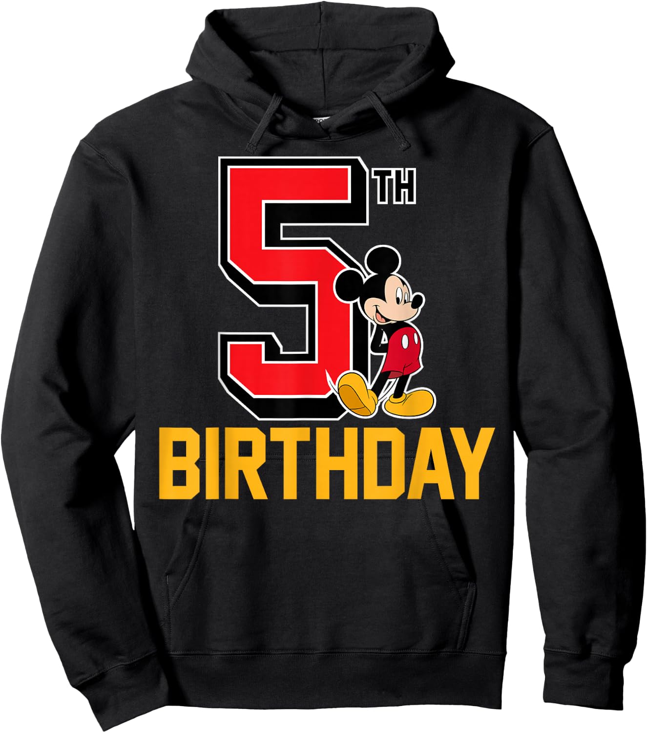 Disney - Mickey Mouse My 5th Birthday Hoodie - Hoodie | Black