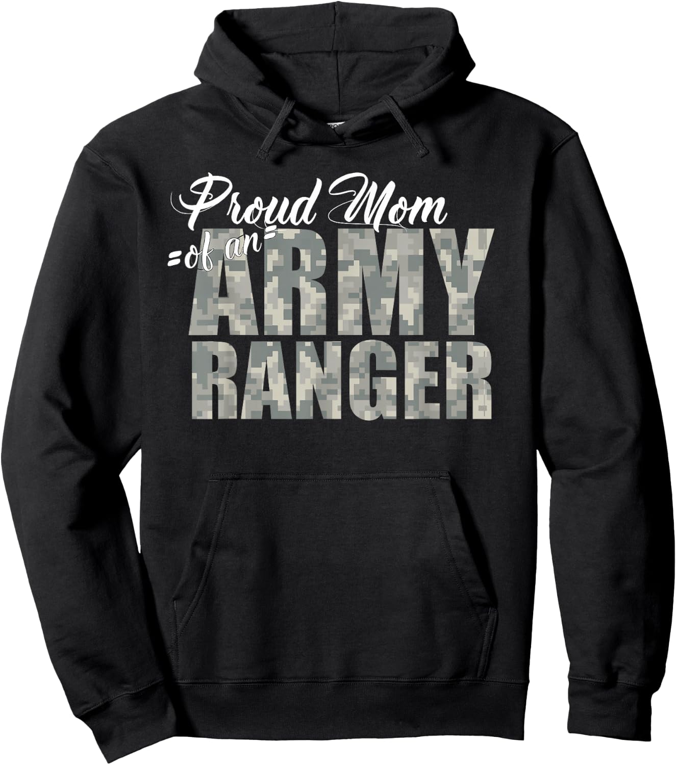 Proud Mom of an Army Ranger Hoodie - Hoodie | Black
