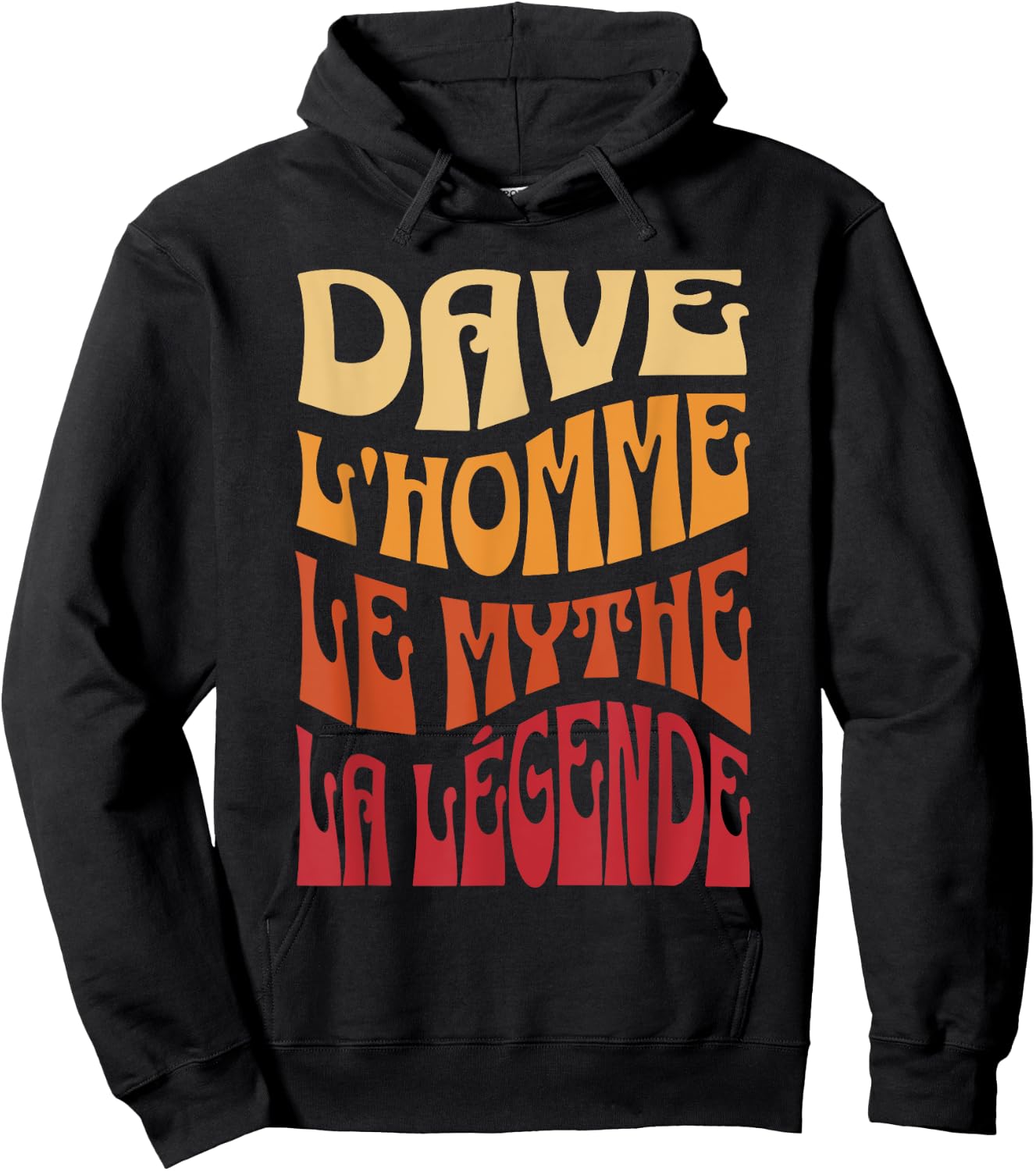 Gift Custom Name Dave Man Myth Legend , Black, S Hoodie - Hoodie | Black