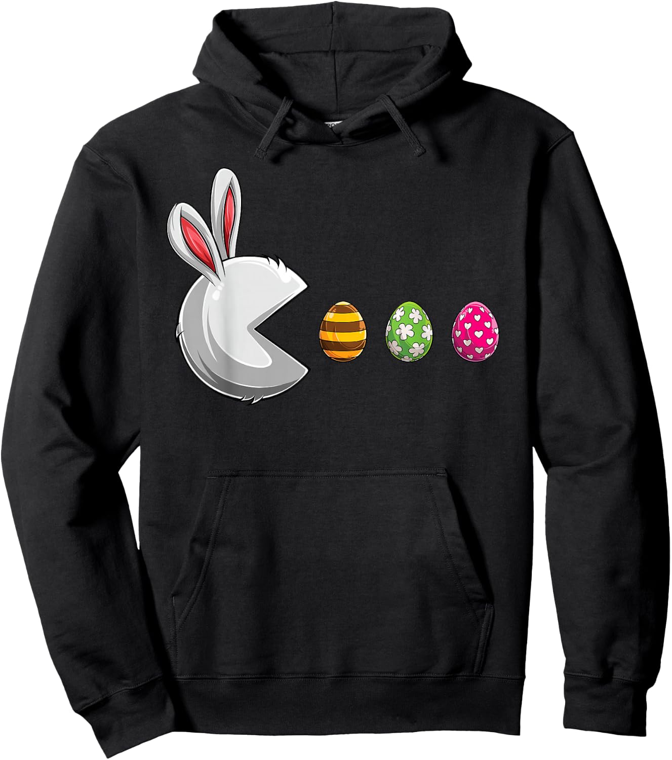 Happy Easter Day Bunny Egg Funny Boys Girls Kids Easter Hoodie - Hoodie | Black