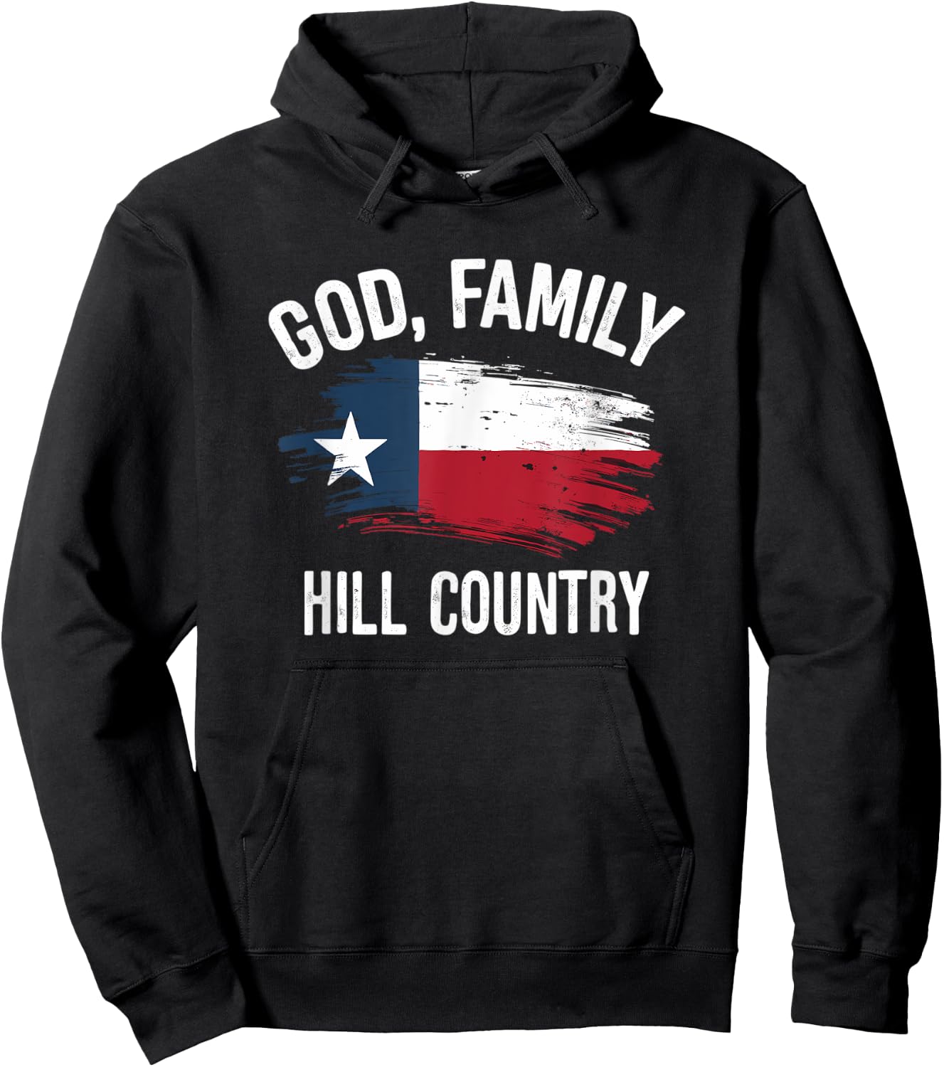 Praise God and Family in Hill Country Central Texas Hoodie - Hoodie | Black