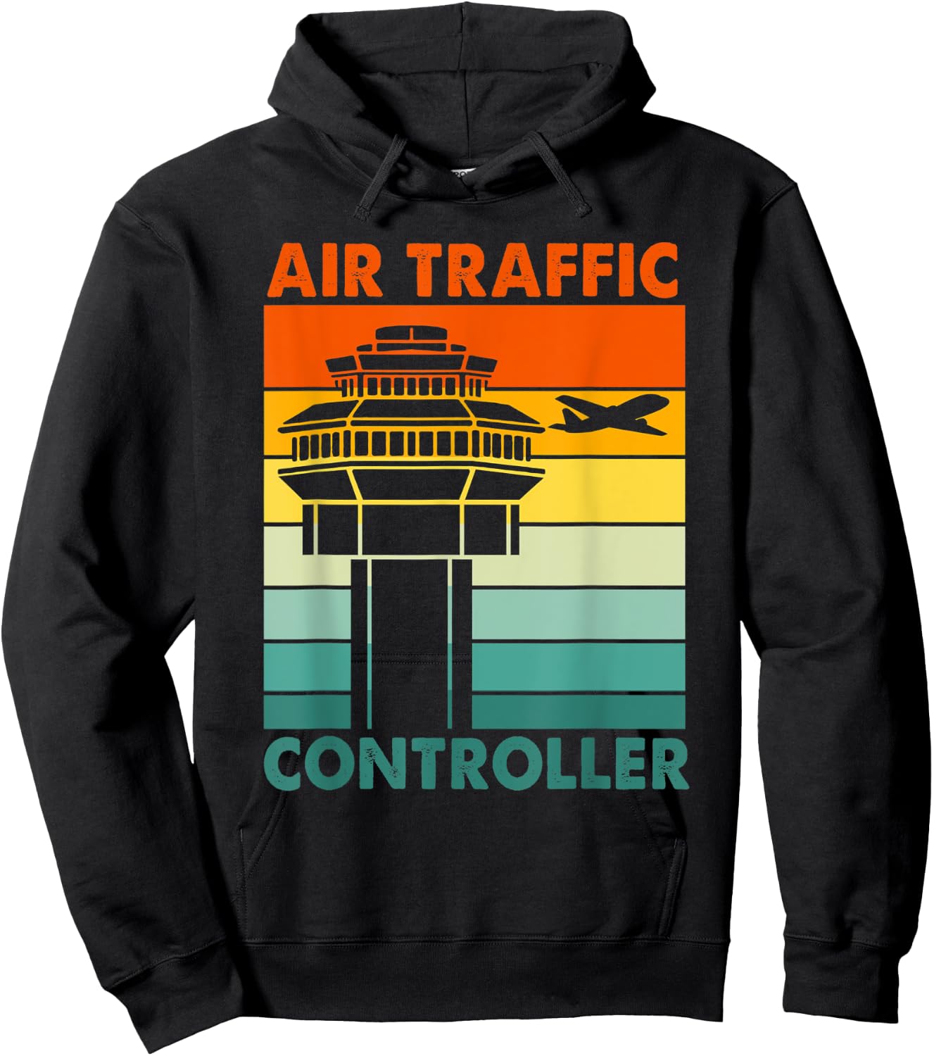 Retro Air Traffic Controller Hoodie - Hoodie | Black