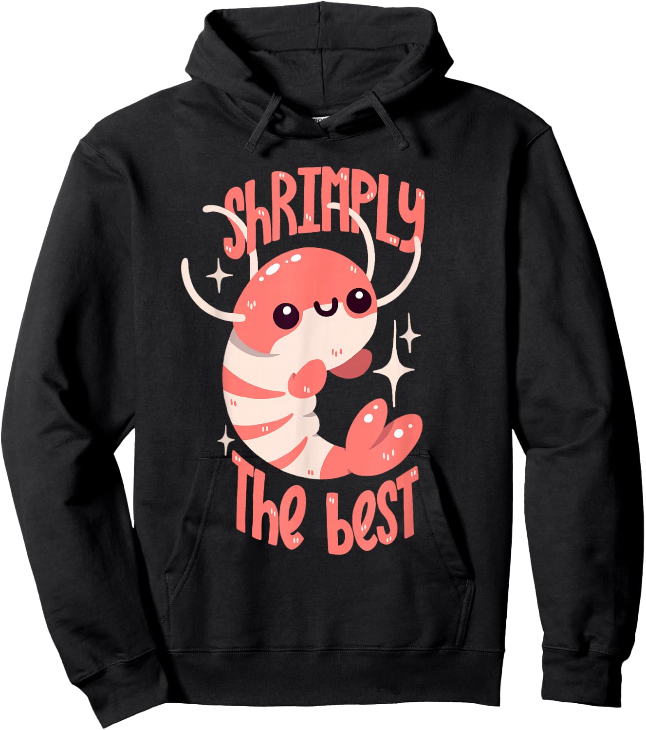 Pun Shrimp: Shrimp The Best , Black, S Hoodie - Hoodie | Black