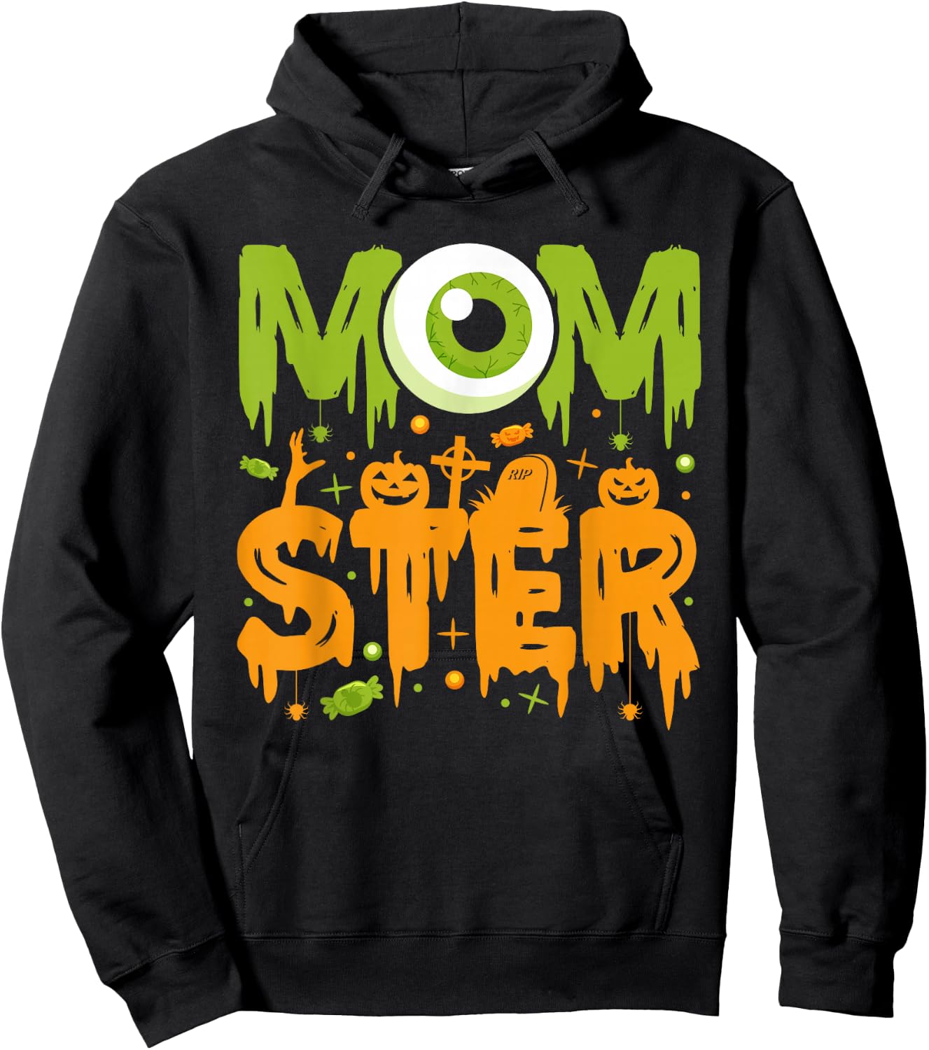 Halloween Costume Momster spooky Halloween Hoodie - Hoodie | Black