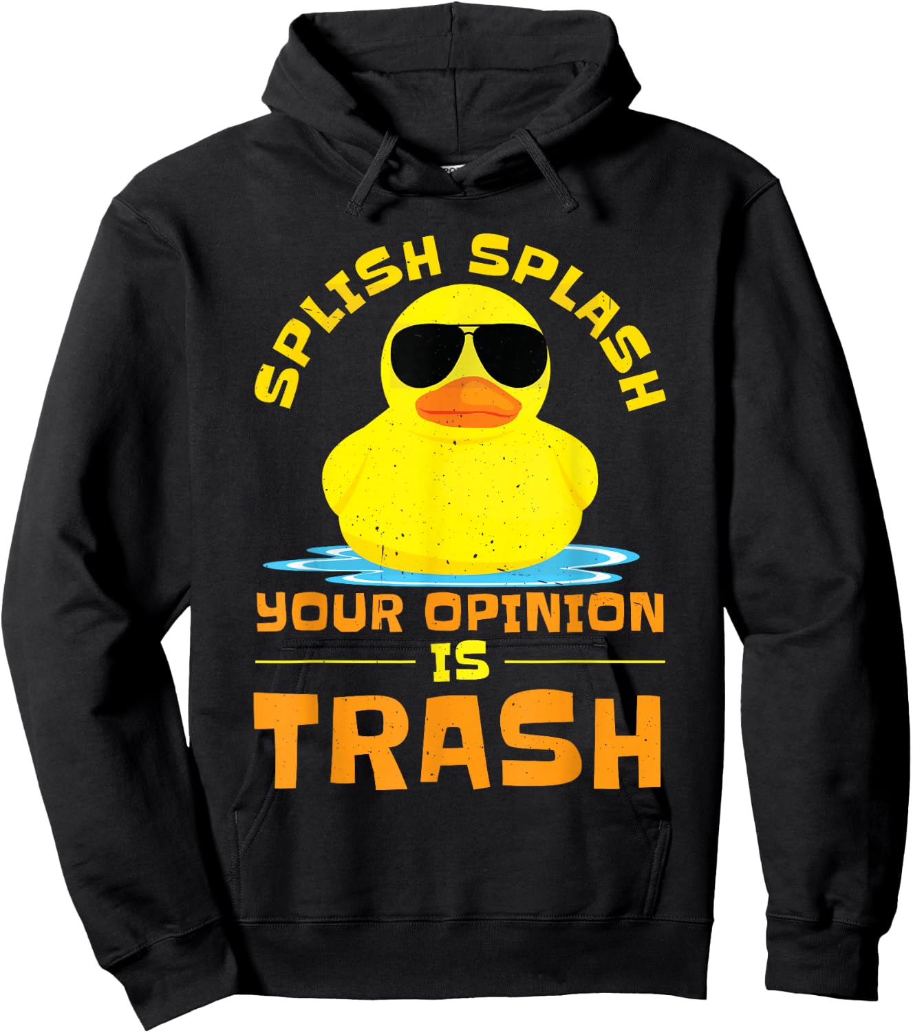 Rubber Duckie Sunglass Duckling Funny Rubber Ducky Hoodie - Hoodie | Black