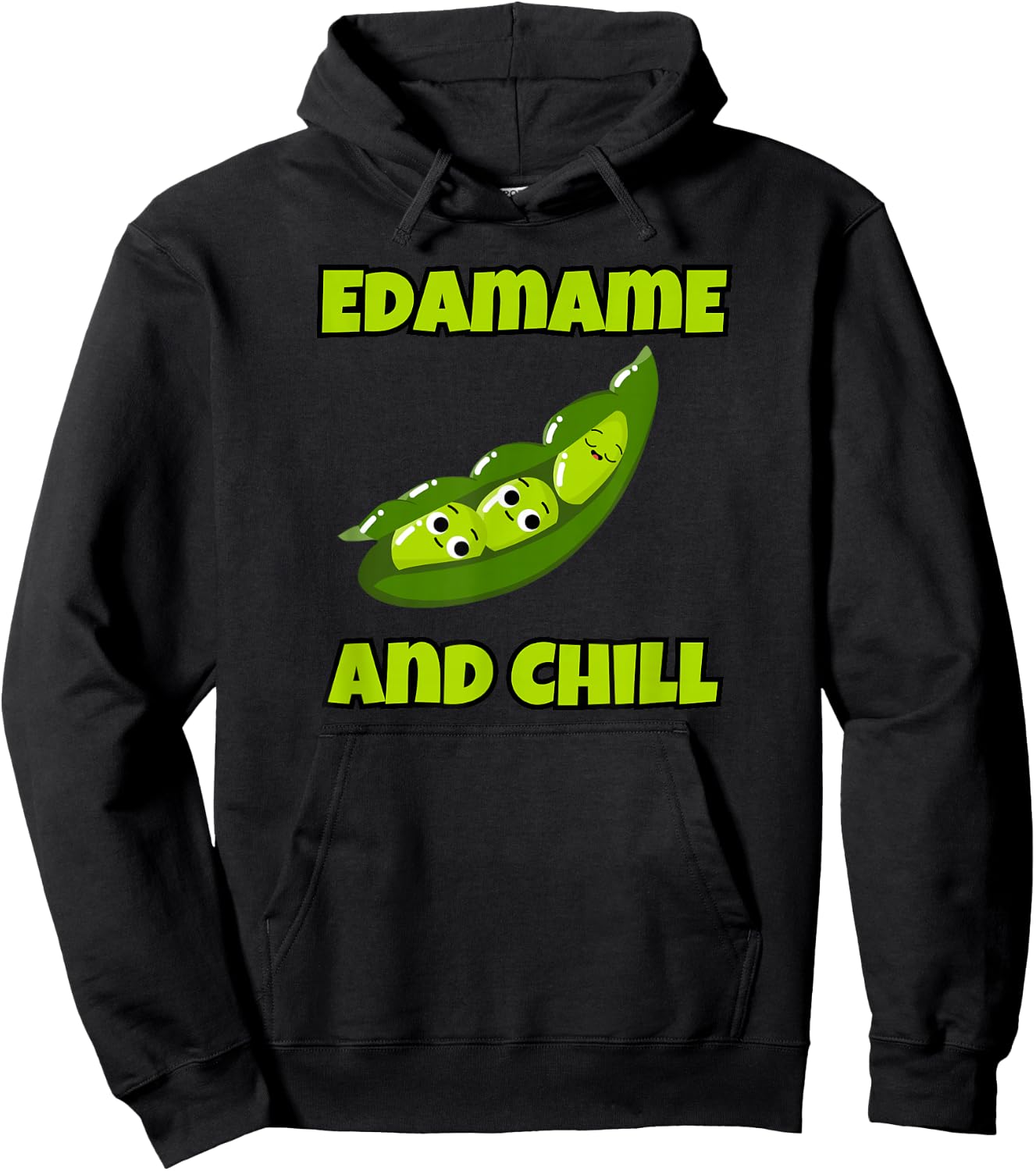 Edamame & Chill - Edamame , black Hoodie - Hoodie | Black