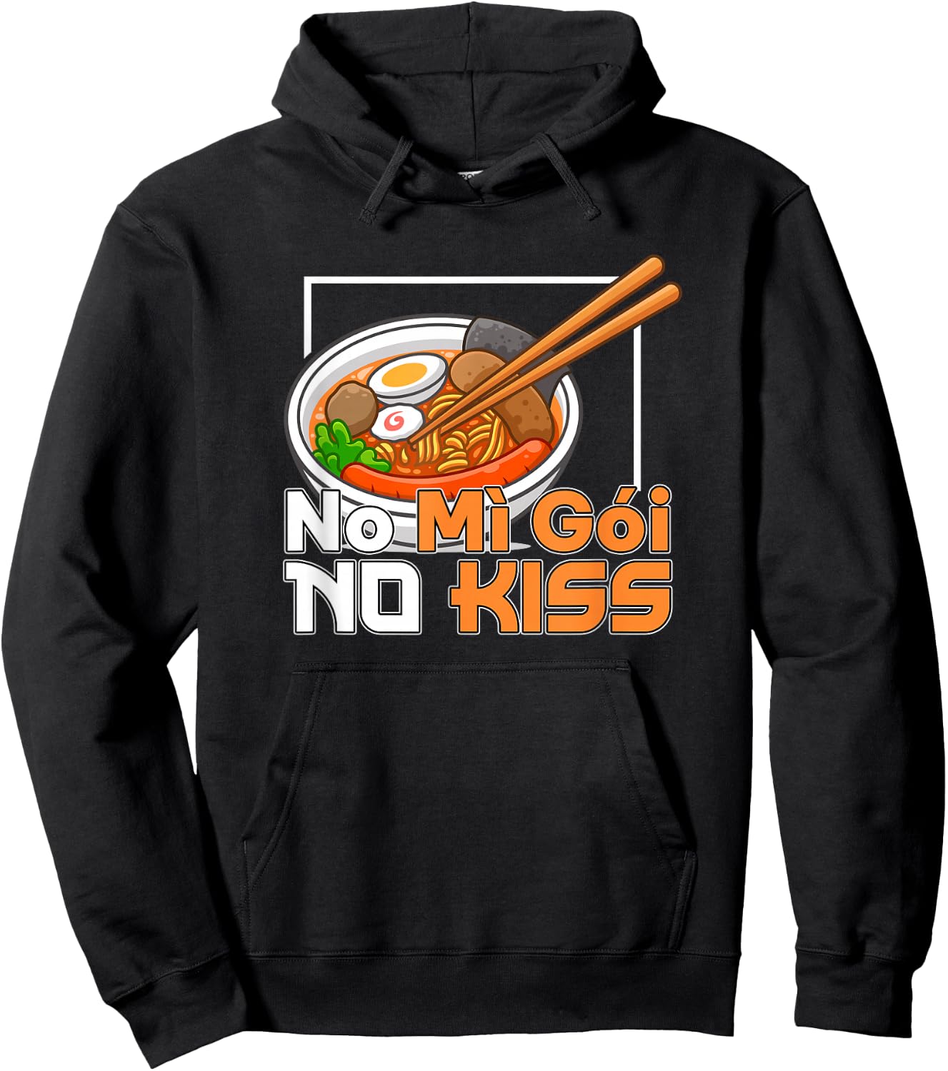 Mi Goi Vietnamese Instant Noodle Noodles No Kiss No Mi Goi Hoodie - Hoodie | Black