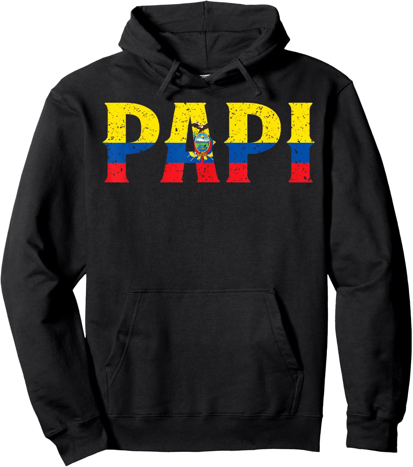 PAPI Ecuadorian Flag Ecuador Father's Day Patriotic Pride Hoodie - Hoodie | Black