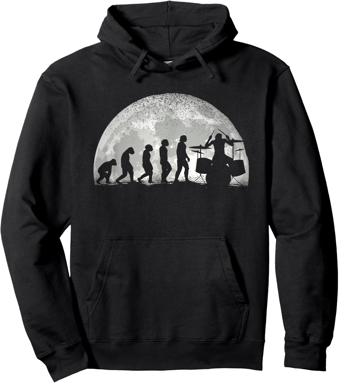 Drums Drumming Evolution , black Hoodie - Hoodie | Black