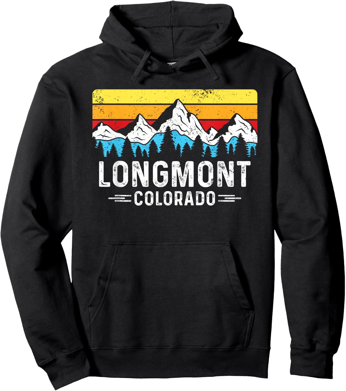 Longmont Colorado Rocky Mountains Longmont CO Souvenir Hoodie - Hoodie | Black