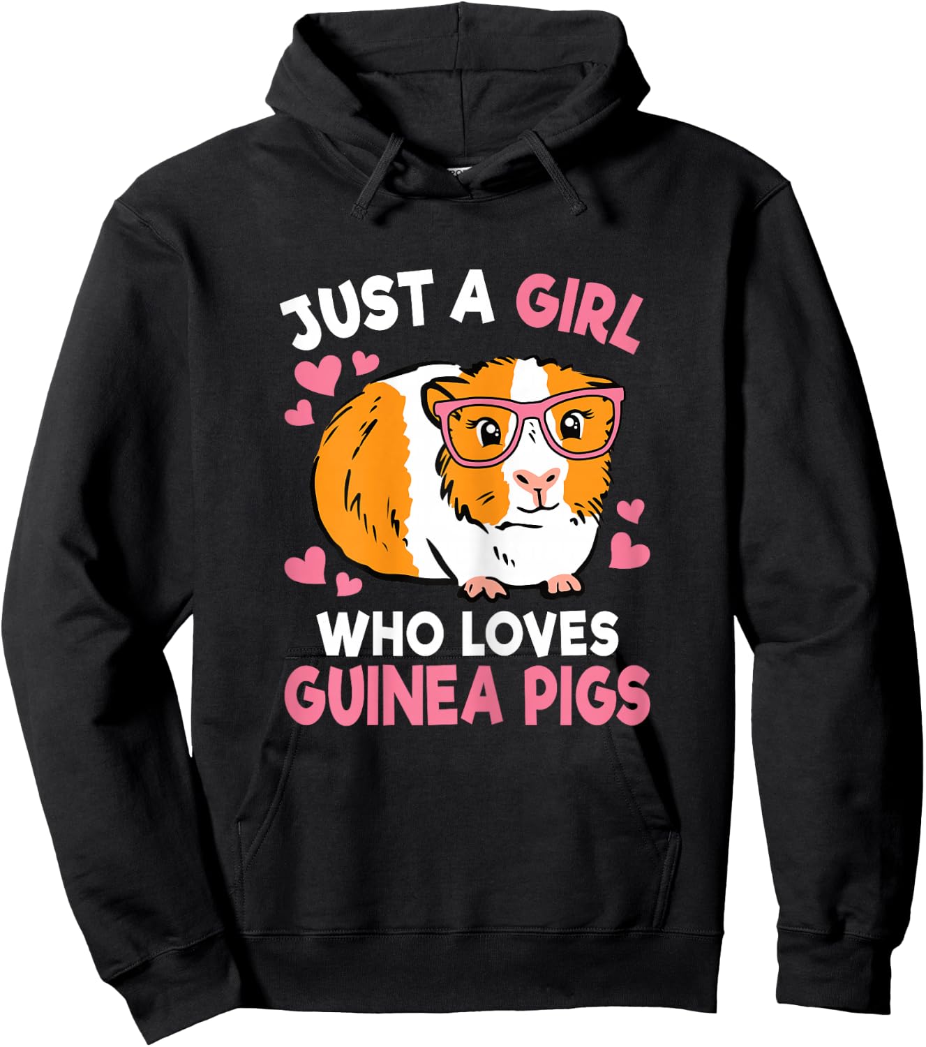 Just A Girl Who Loves Guinea Pigs Cute Women Girls Kids Hoodie - Hoodie | Black