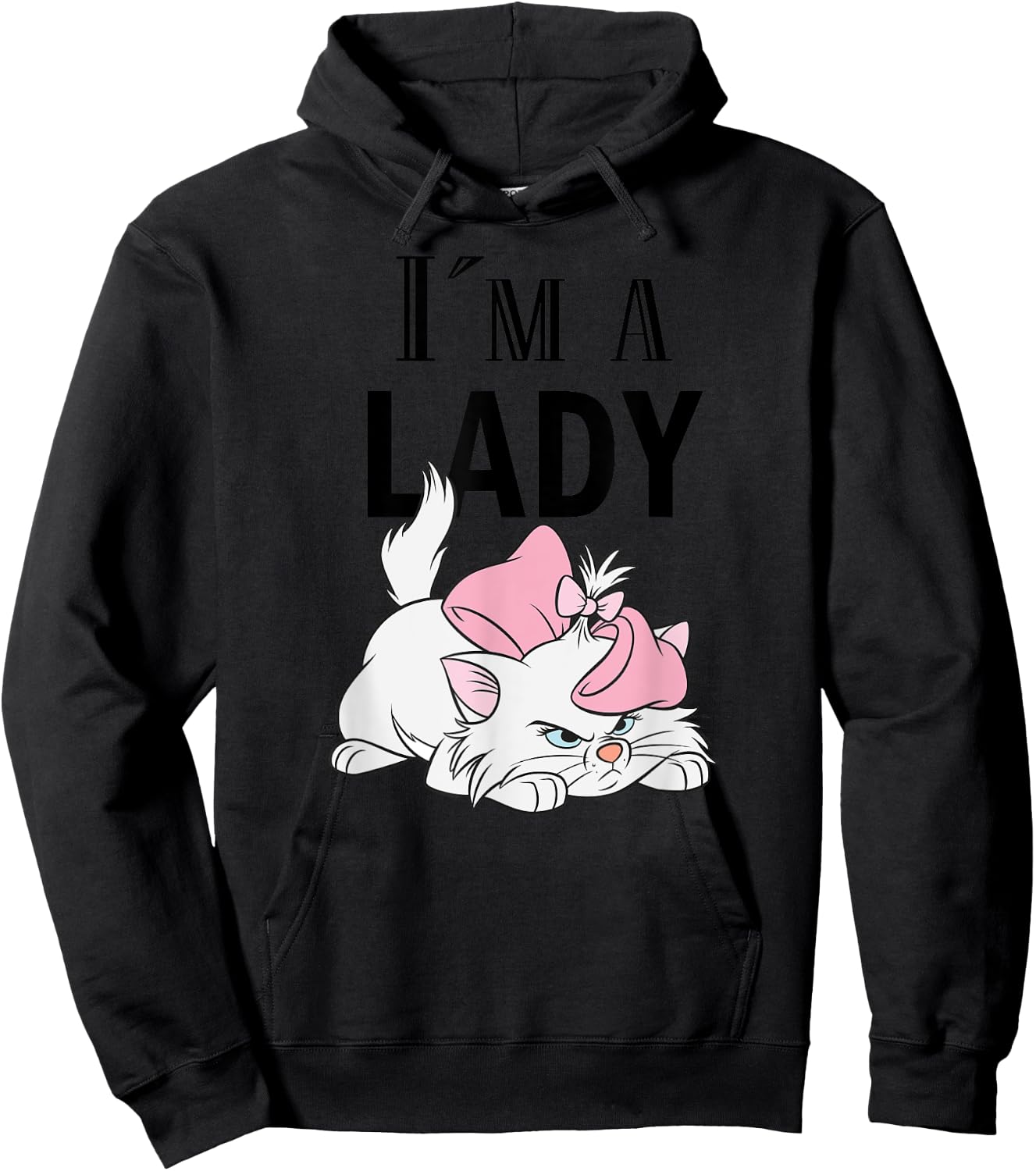 Aristocats, I'm a Lady Cat , grey, S Hoodie - Hoodie | Black