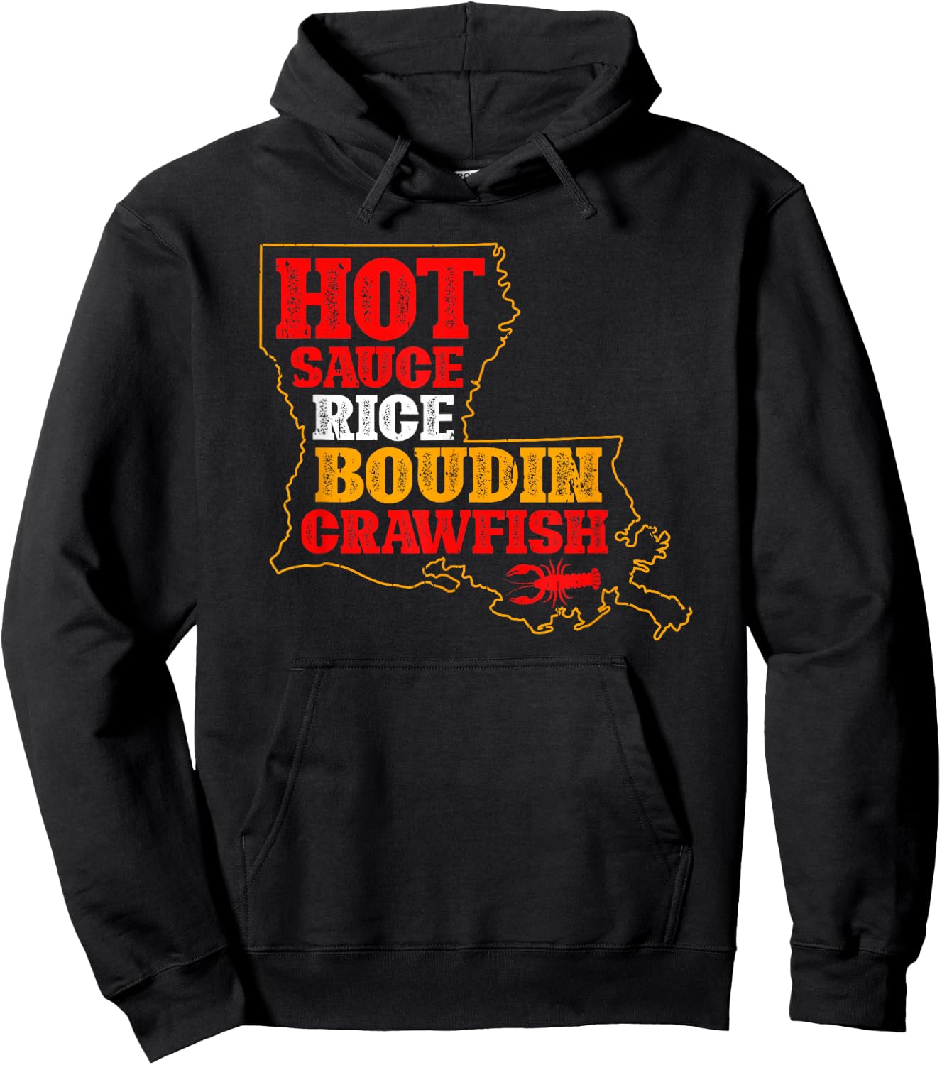Hot Sauce Rice Boudin Crawfish Boil Louisiana Cajun Hoodie - Hoodie | Black