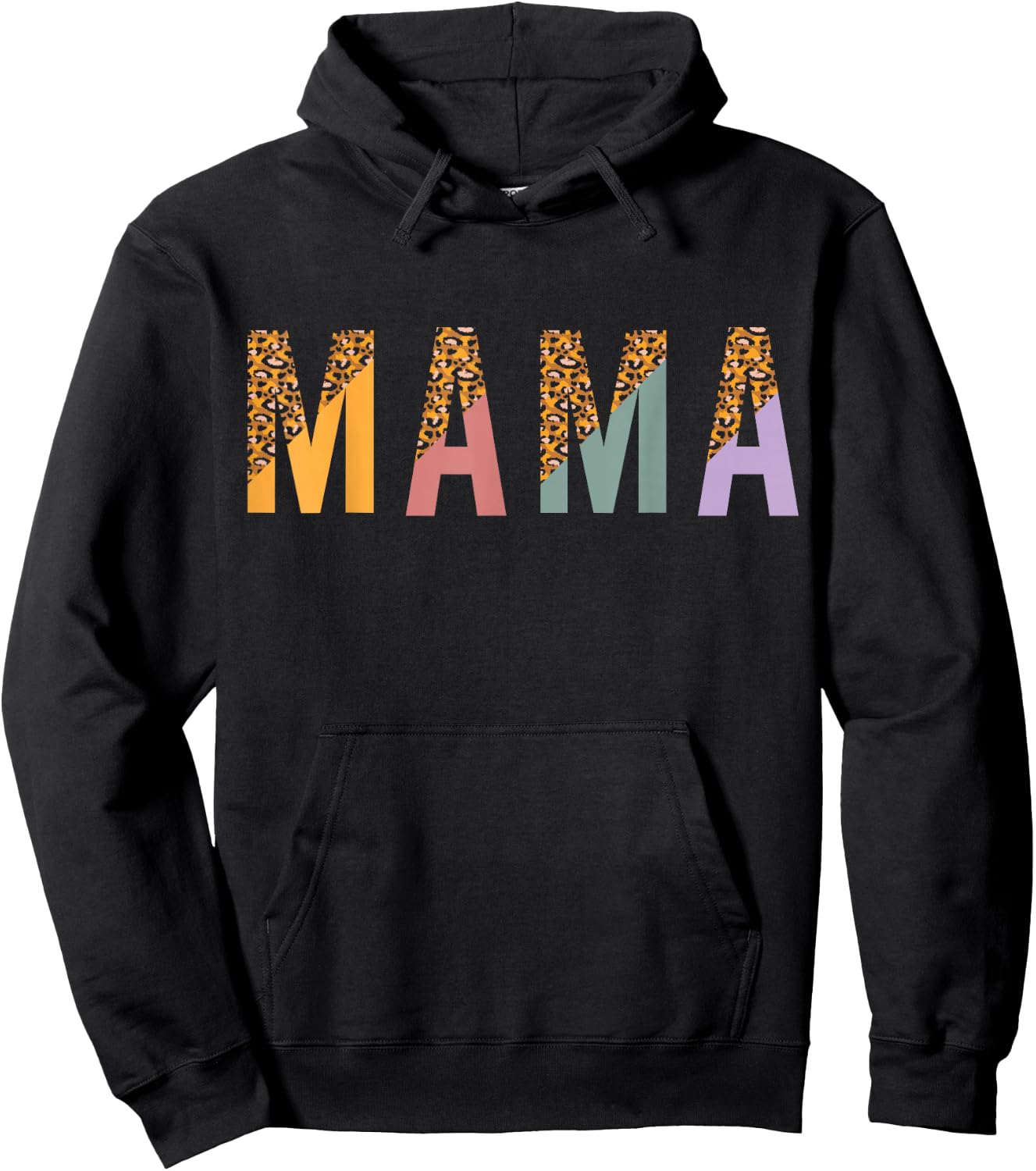 mama leopard Mothers Day Hoodie - Hoodie | Black