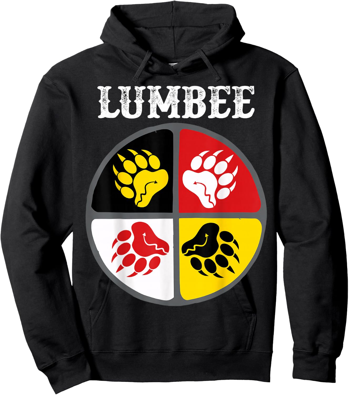 Lumbee Tribe Indian Medicine Wheel Hoodie - Hoodie | Black