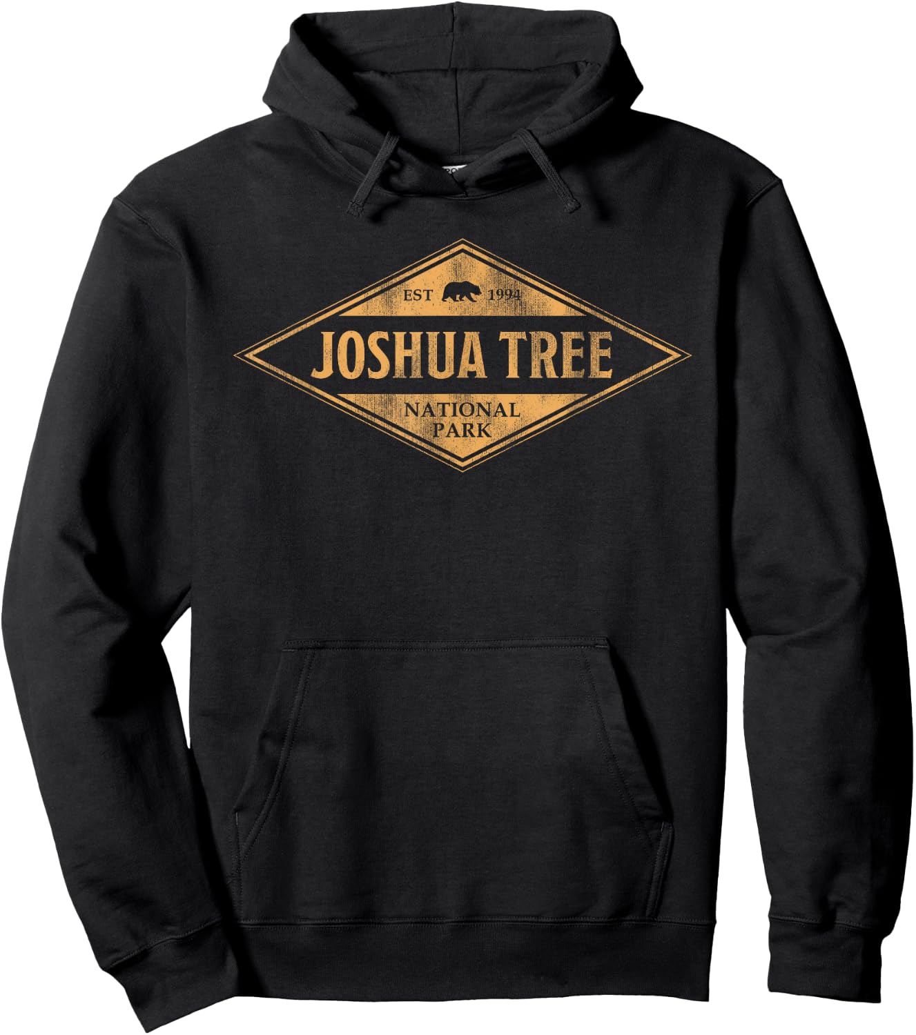 Hike Joshua Tree National Park Retro Throwback Women Vintage Hoodie - Hoodie | Black
