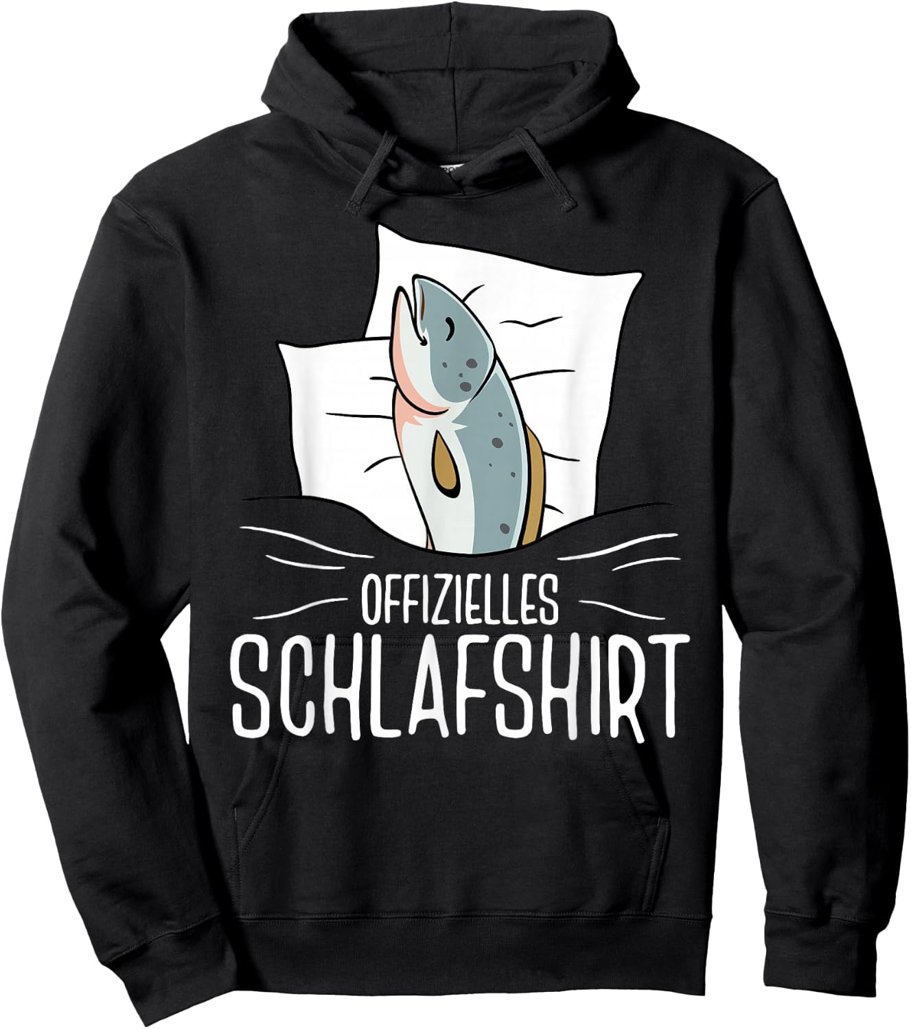 Fisch Offizielles Schlafshirt Schlafanzug Nachtwäsche Hoodie - Hoodie | Black
