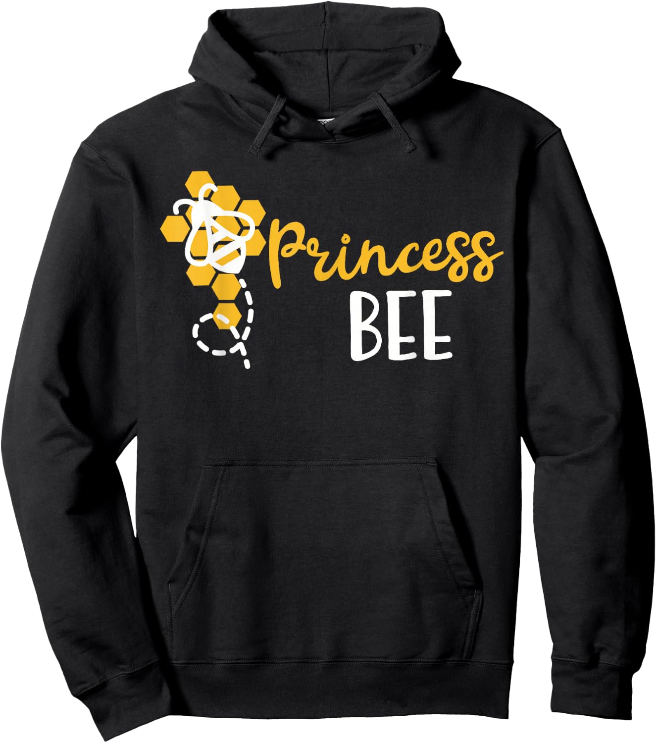 Princess Bee Family Matching Funny Princess Bee Hive Hoodie - Hoodie | Black