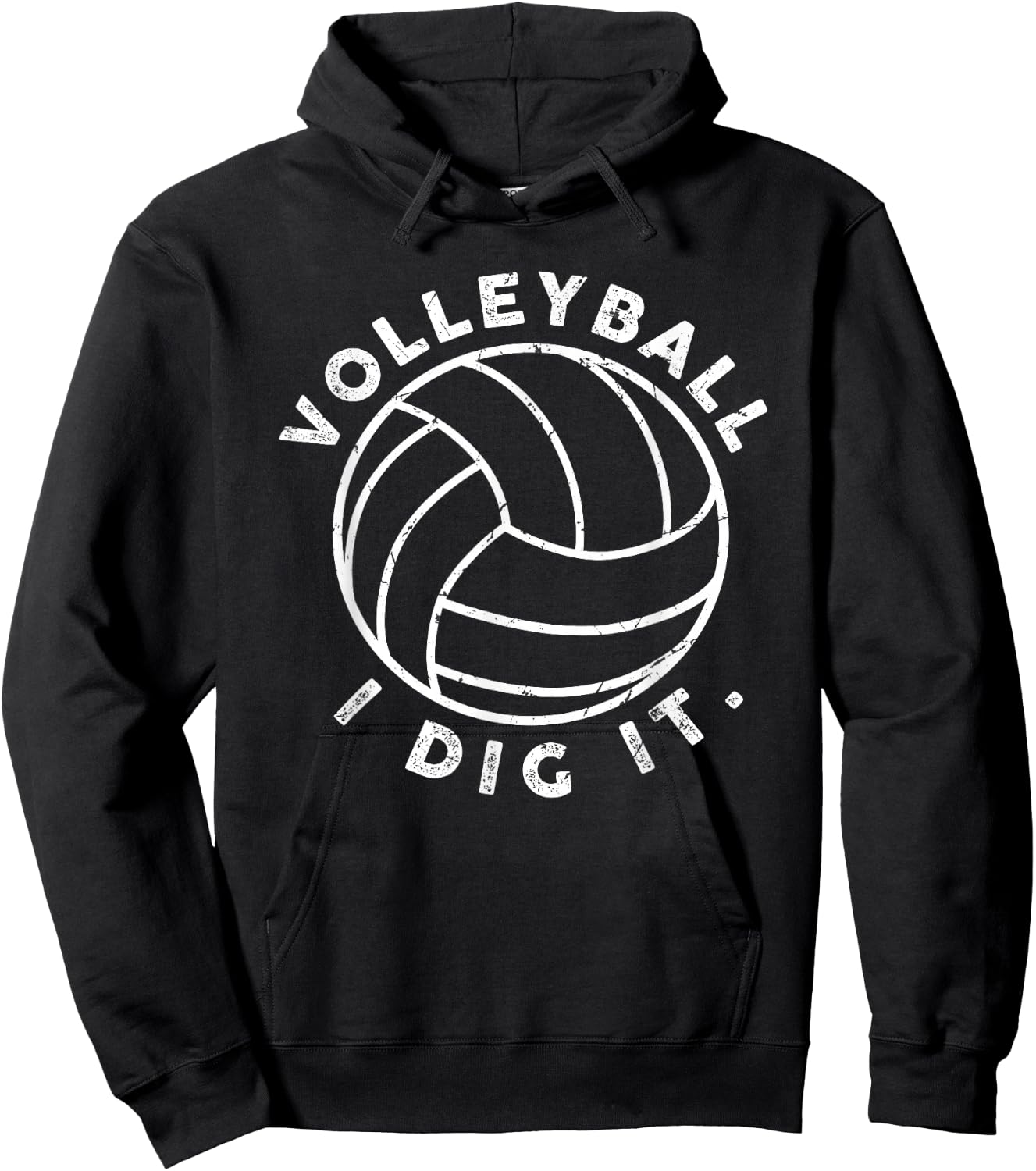 Volleyball I Dig It Funny Hoodie - Hoodie | Black
