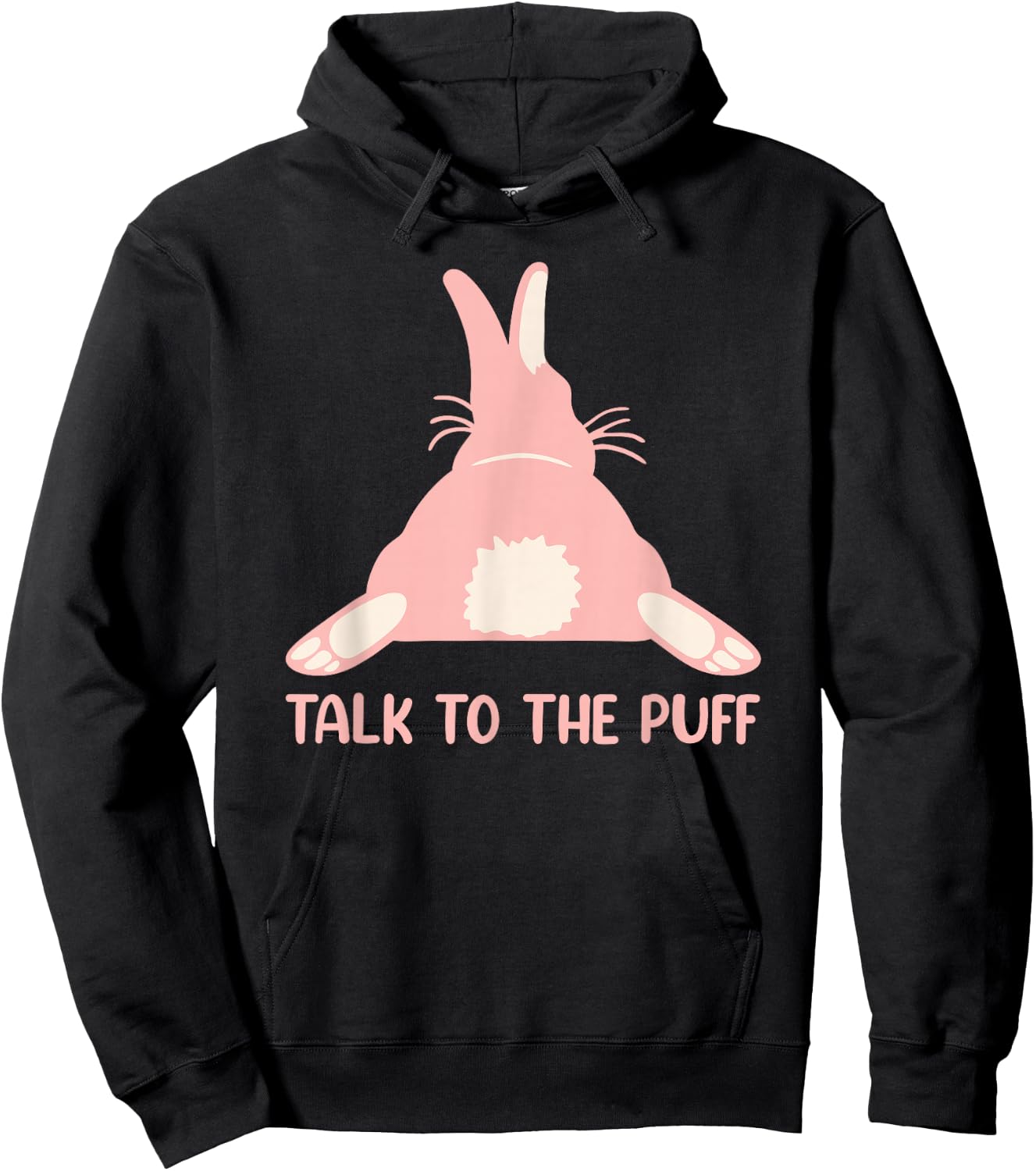 Talk To The Puff Rabbit Hoodie - Hoodie | Black