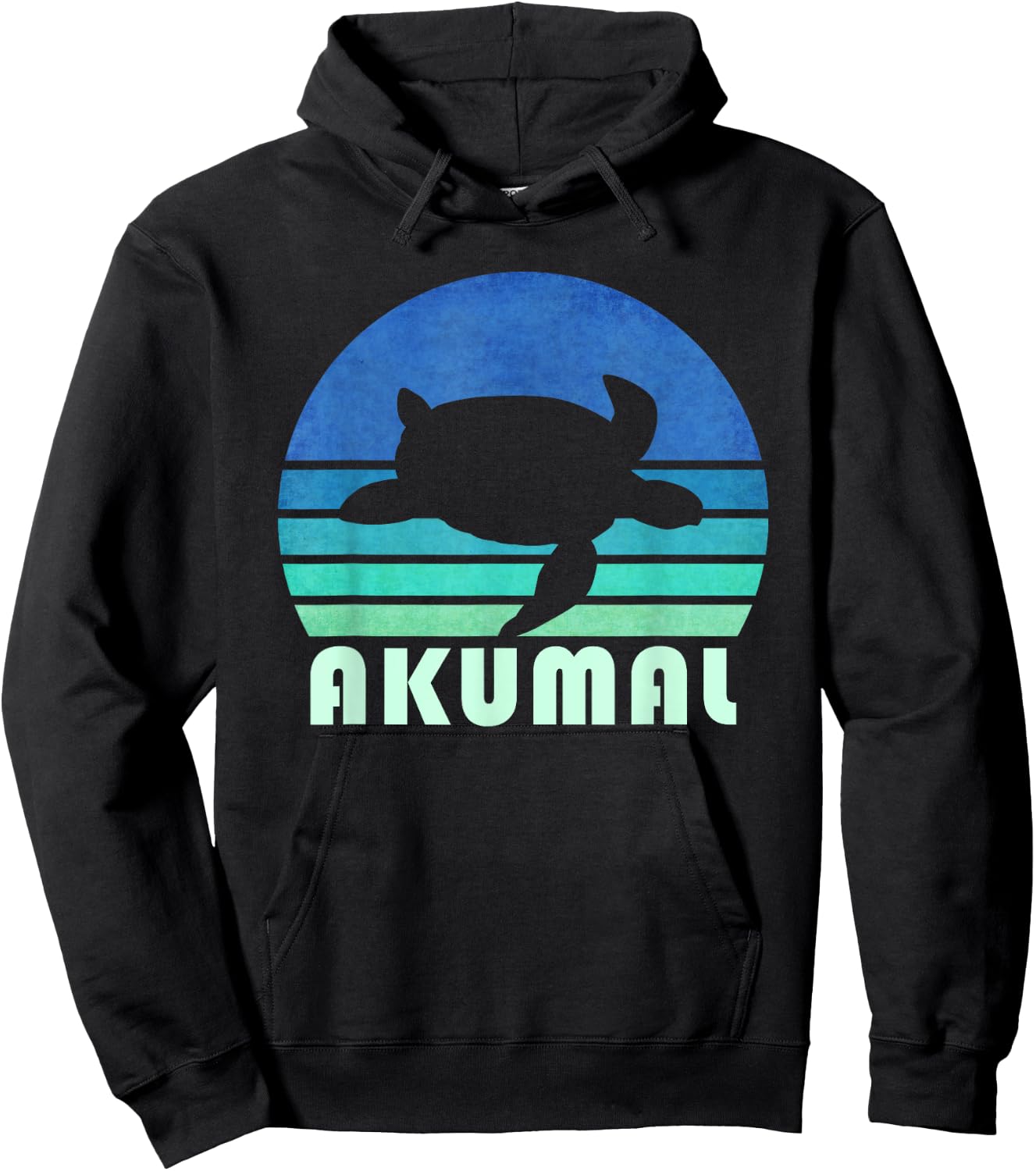 Akumal Sea Turtle Shirt, Mexico Beach Animal Gift Women Girls Kids Hoodie - Hoodie | Black