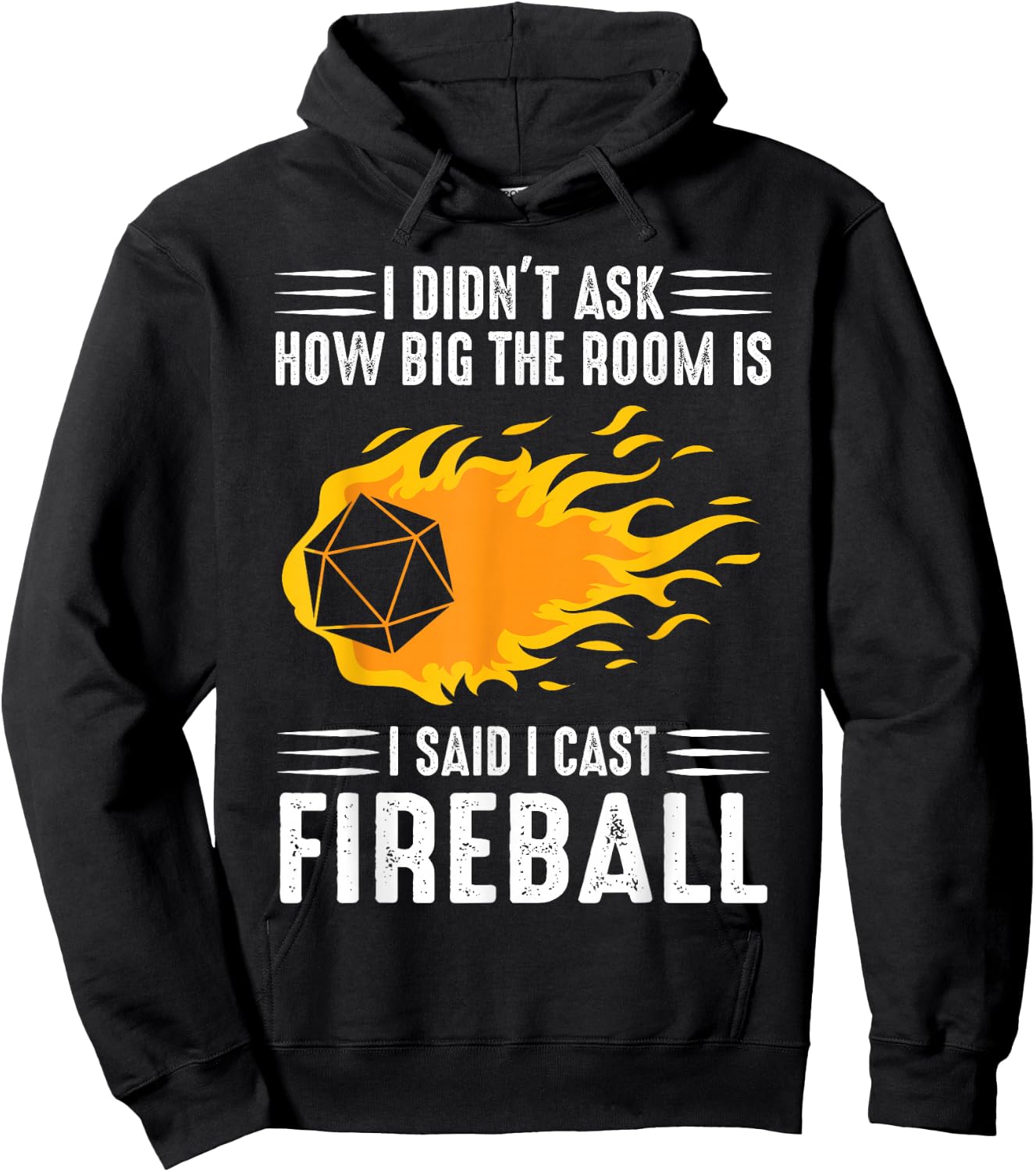 I Cast Fireball Wizard Sorcerer DM TTRPG Hoodie - Hoodie | Black