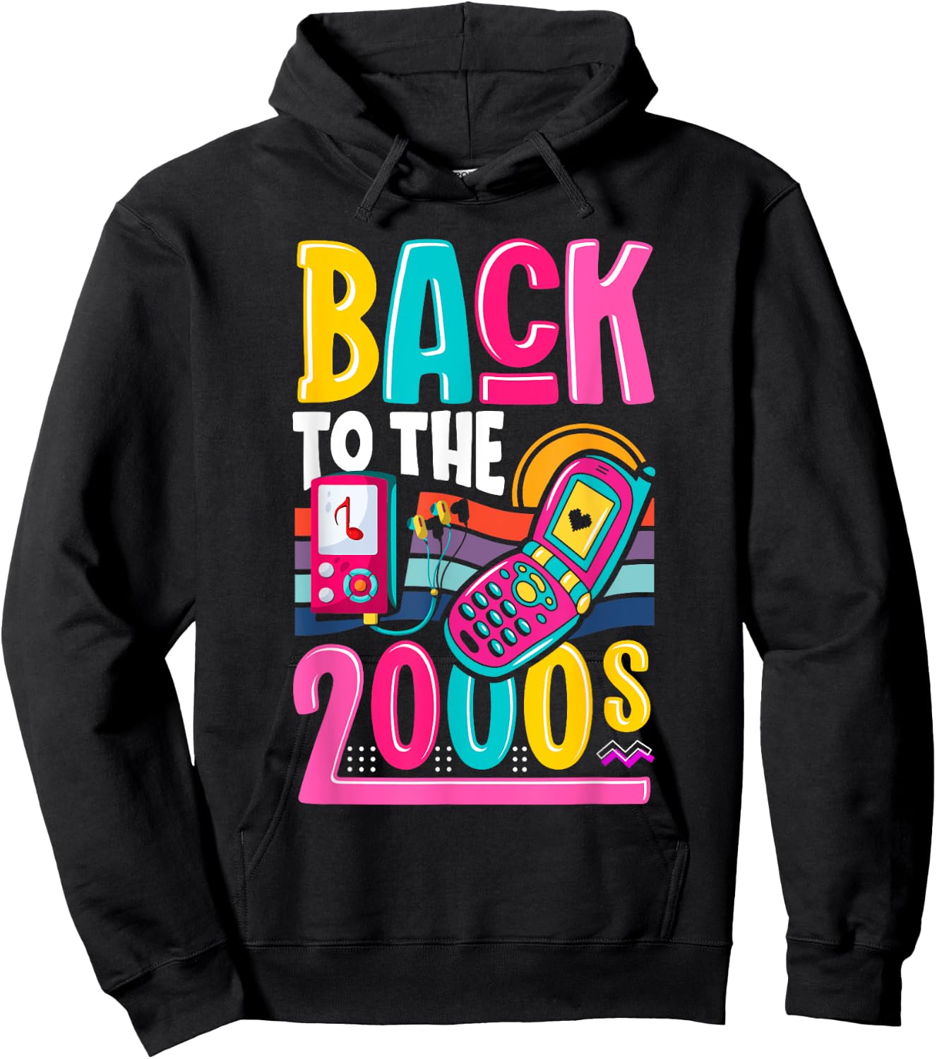 Back to the 2000s vintage two thousand retro 00s Hoodie - Hoodie | Black
