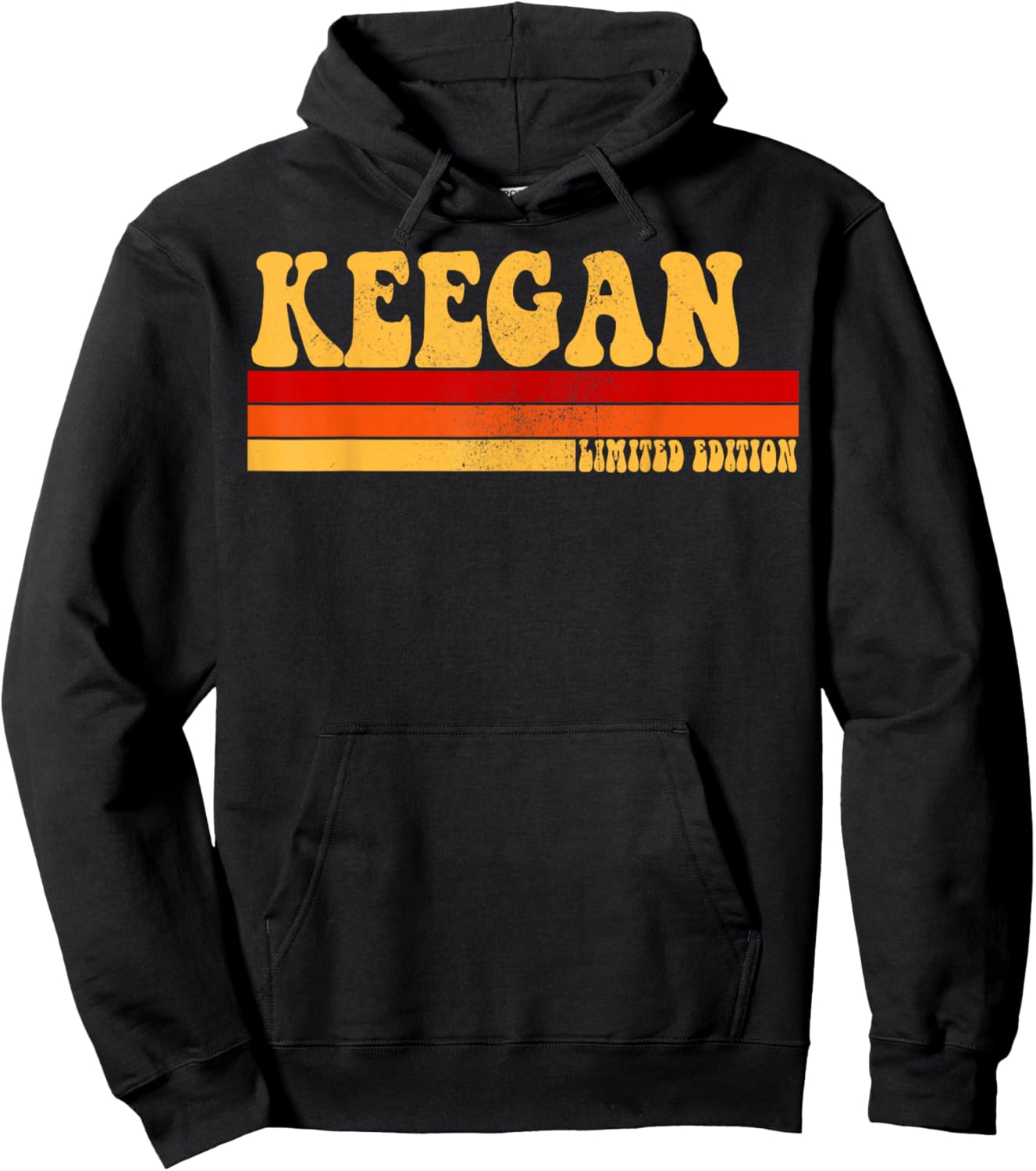KEEGAN Name Personalized Idea Men Retro Vintage KEEGAN Hoodie - Hoodie | Black