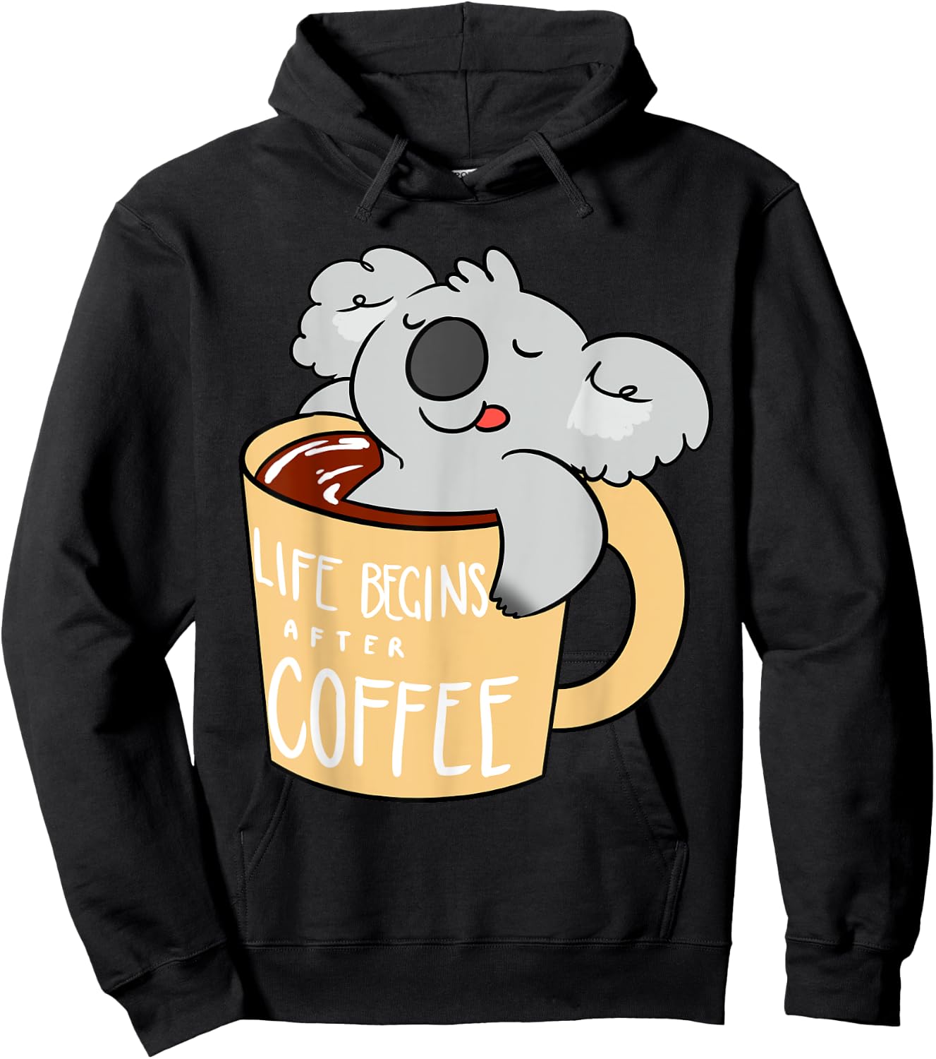 Koala Bear - Gift Koala and Coffee Lovers Hoodie - Hoodie | Black