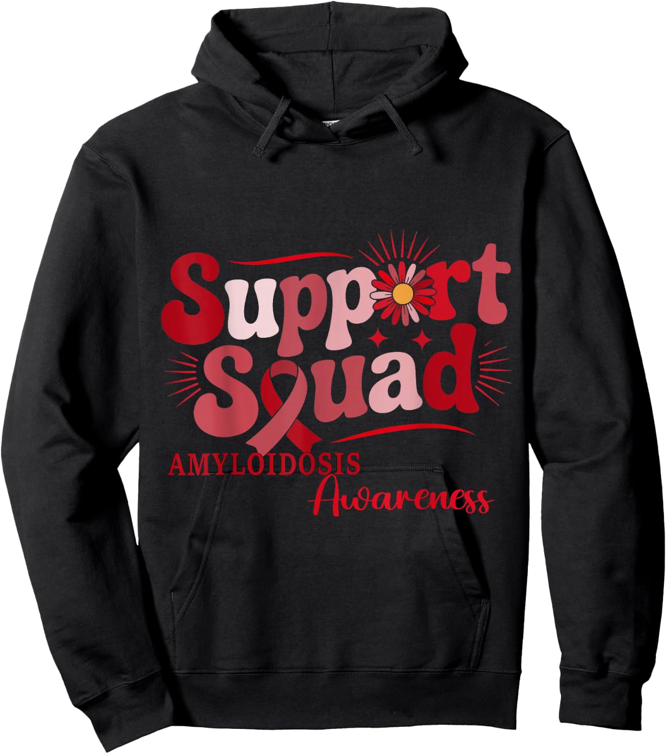 Amyloidosis Awareness Support Squad Hoodie - Hoodie | Black