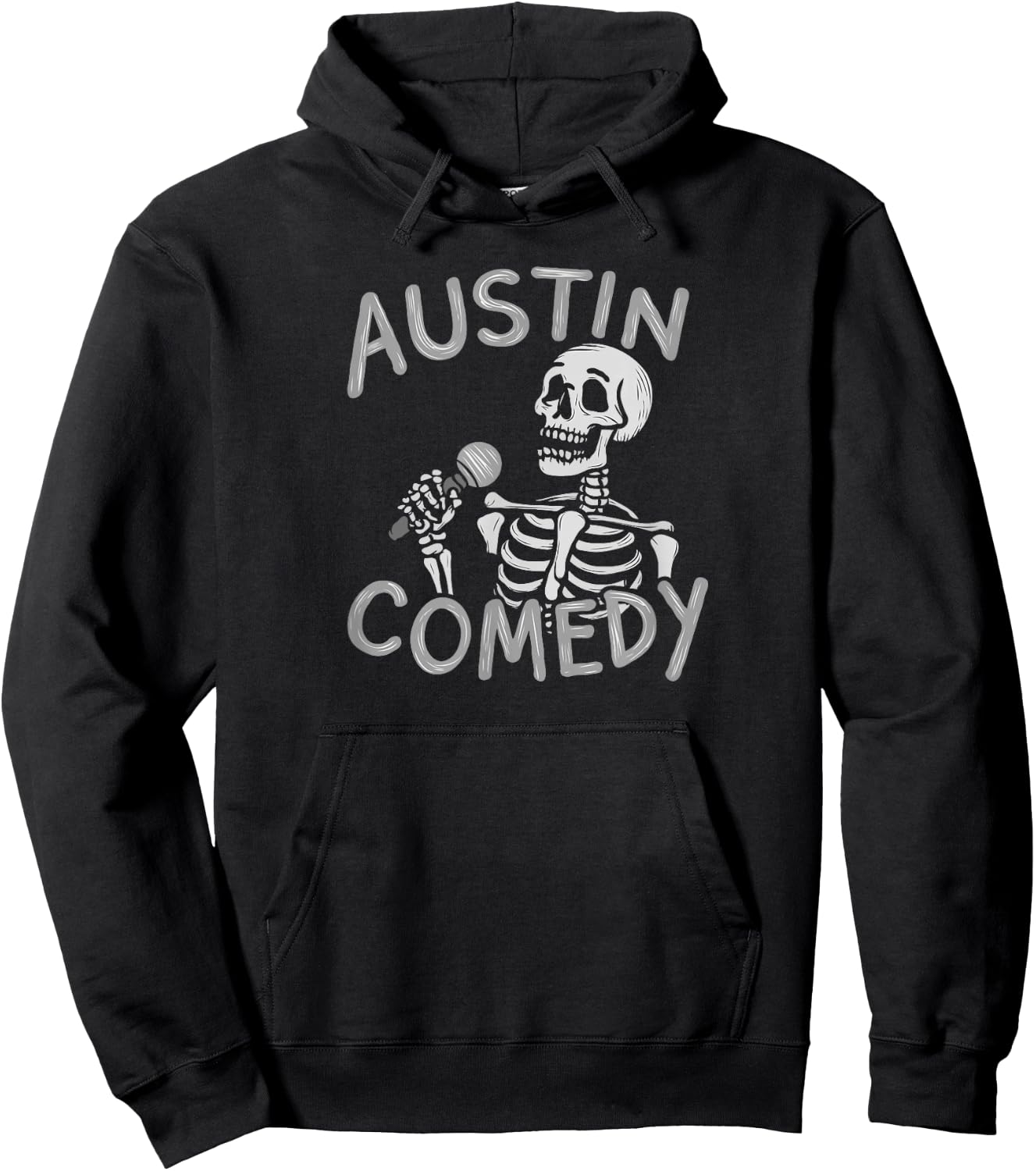 Austin Comedy Enthusiast Comedian Funny retro 70s vintage Hoodie - Hoodie | Black