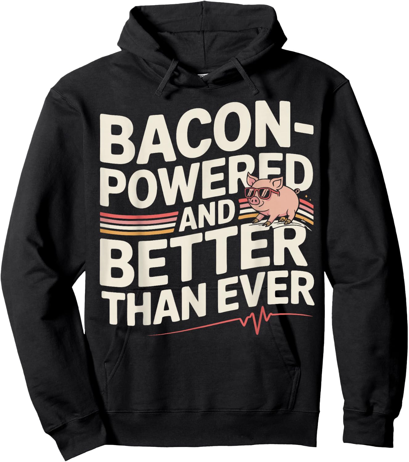 Aortic Pig Valve Surgery Bacon-Powered Hoodie - Hoodie | Black