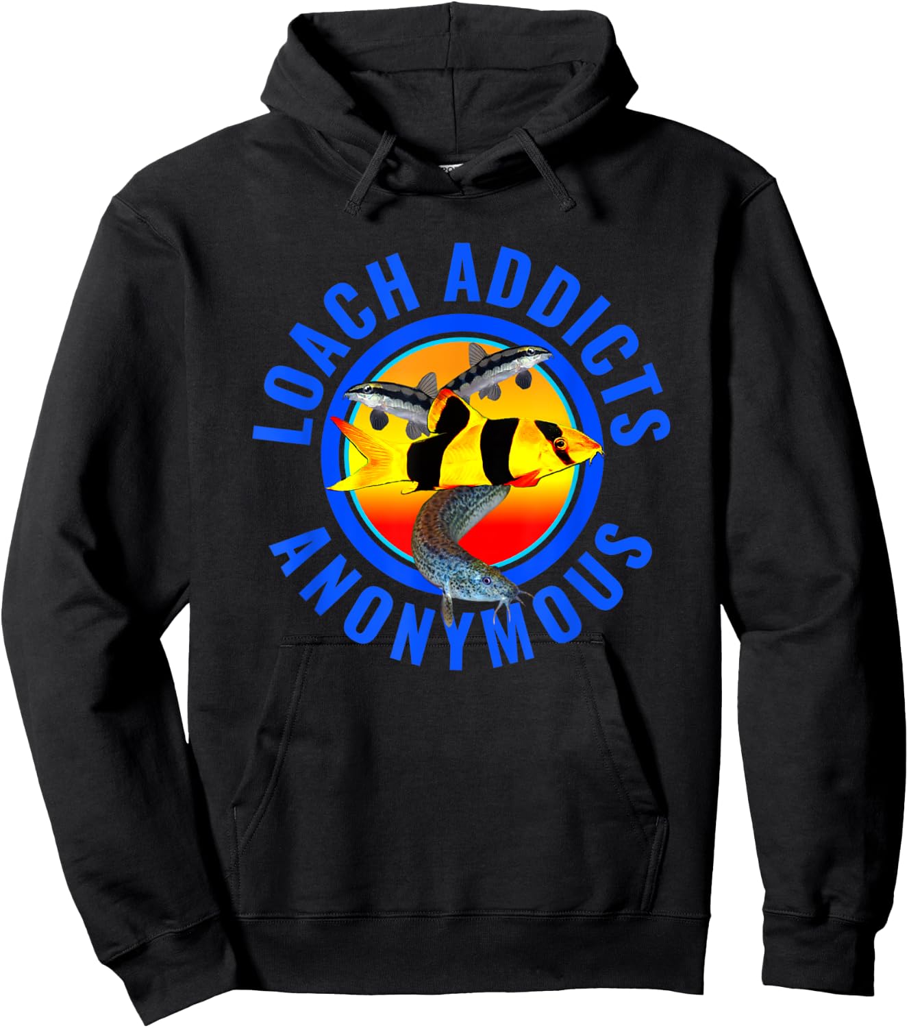 Loach Addicts Anonymous Dojo Clown Loaches Aquarium Fish Hoodie - Hoodie | Black