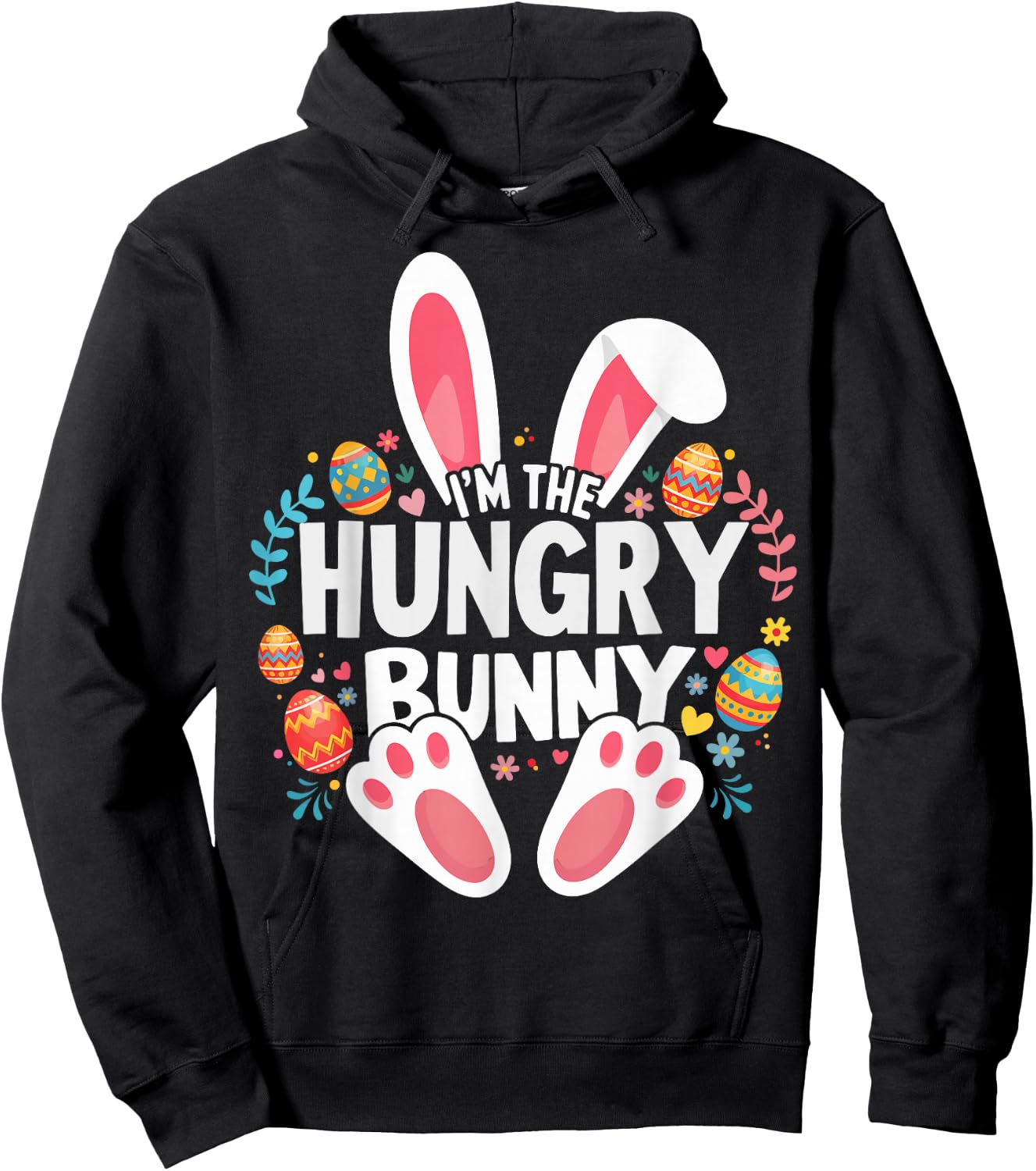 I'm The Hungry Bunny Matching Easter Family Hoodie - Hoodie | Black