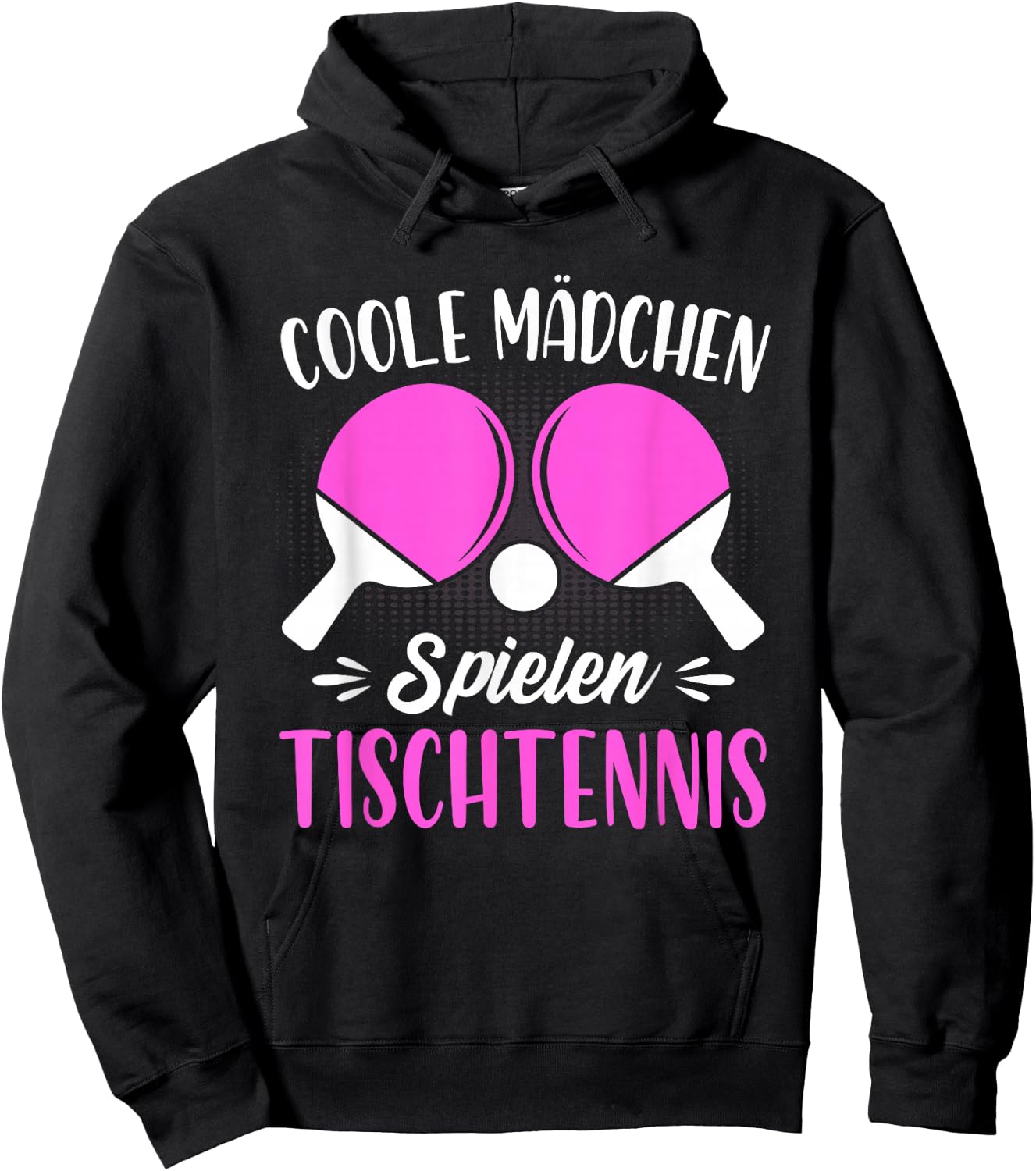 Coole Mädchen spielen Tischtennis Hoodie - Hoodie | Black