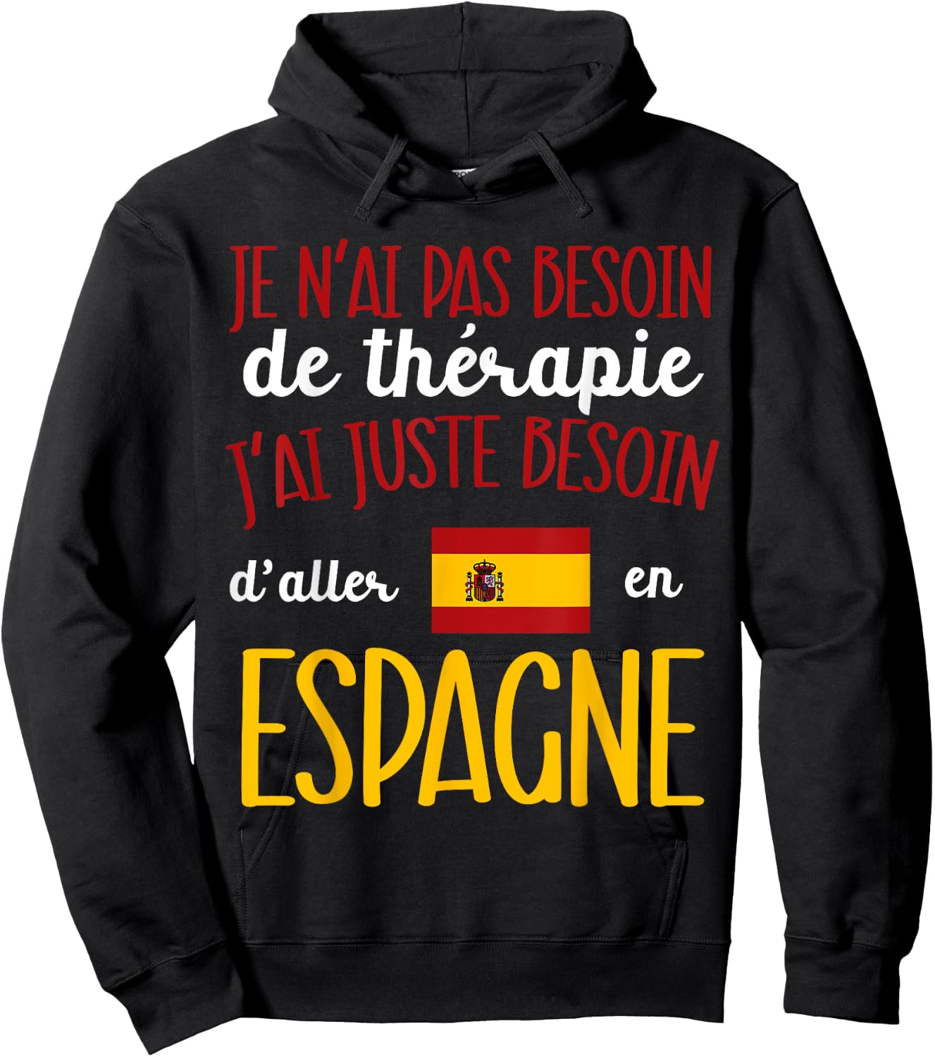 Travel to Spain Gift Humor Man Souvenir Spanish , Black, S Hoodie - Hoodie | Black