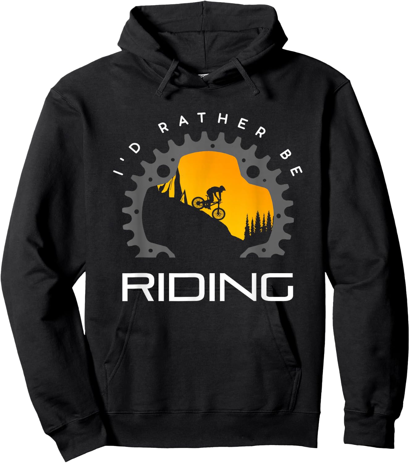 MTB Mountain Bike Apparel - MTB Mountain Bike Hoodie - Hoodie | Black
