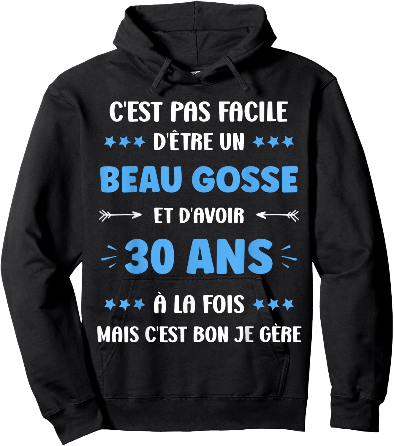 Boy 30 Years Old Handsome Kid Birthday Humor 30 Years , Black, S Hoodie - Hoodie | Black