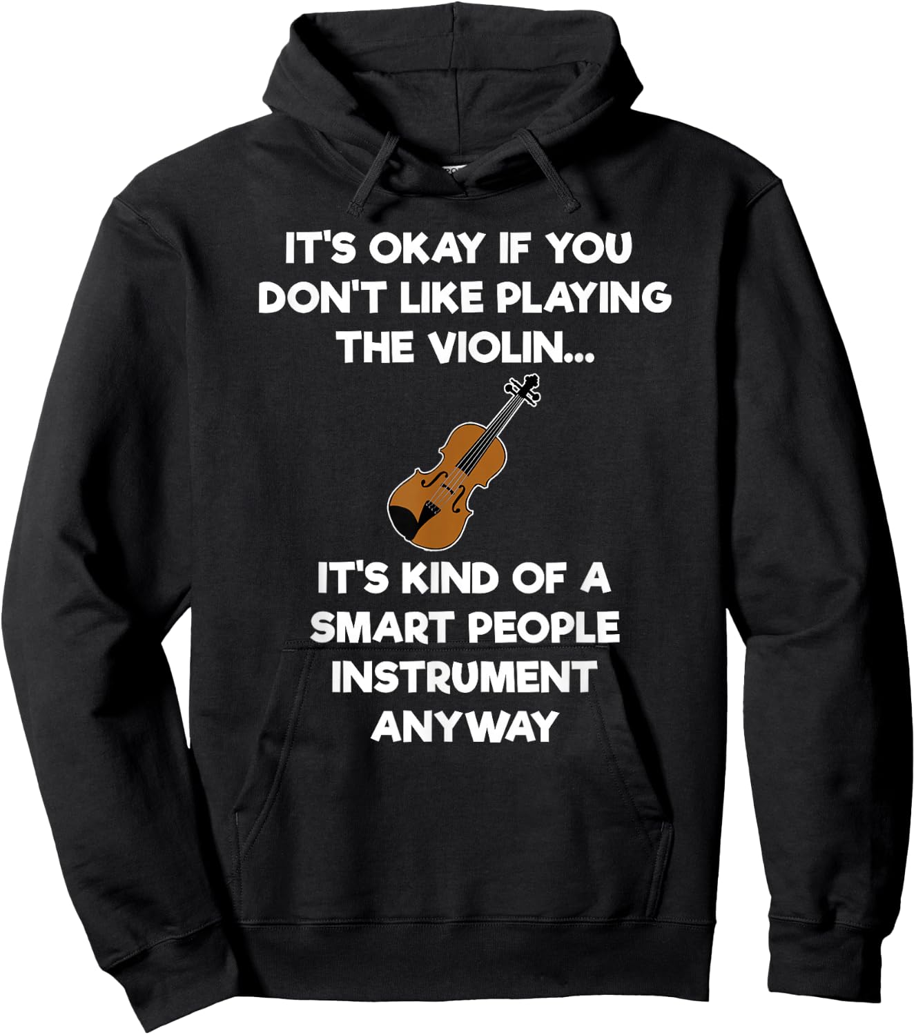 Violin - Funny Smart Violinist Violin Player Hoodie - Hoodie | Black