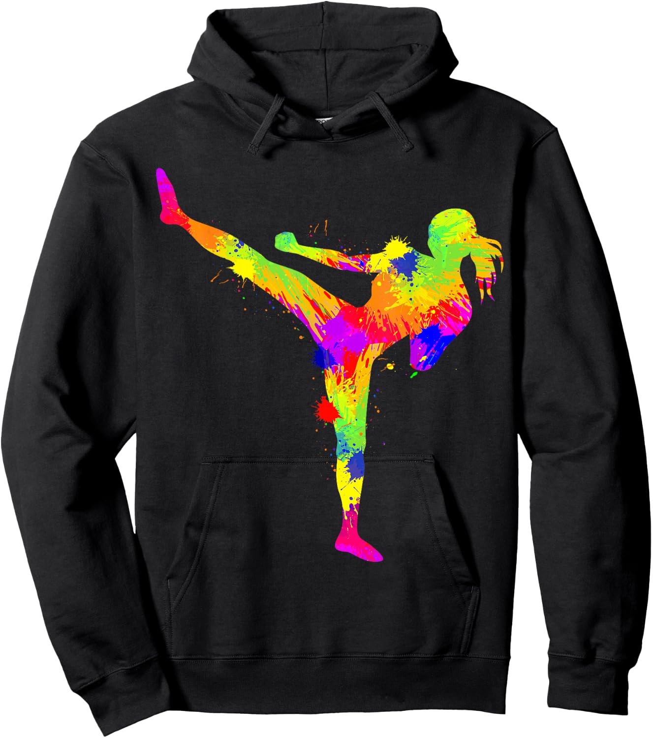 Kickboxing Kickboxer Taekwondo Karate Women Girls Kids , black Hoodie - Hoodie | Black