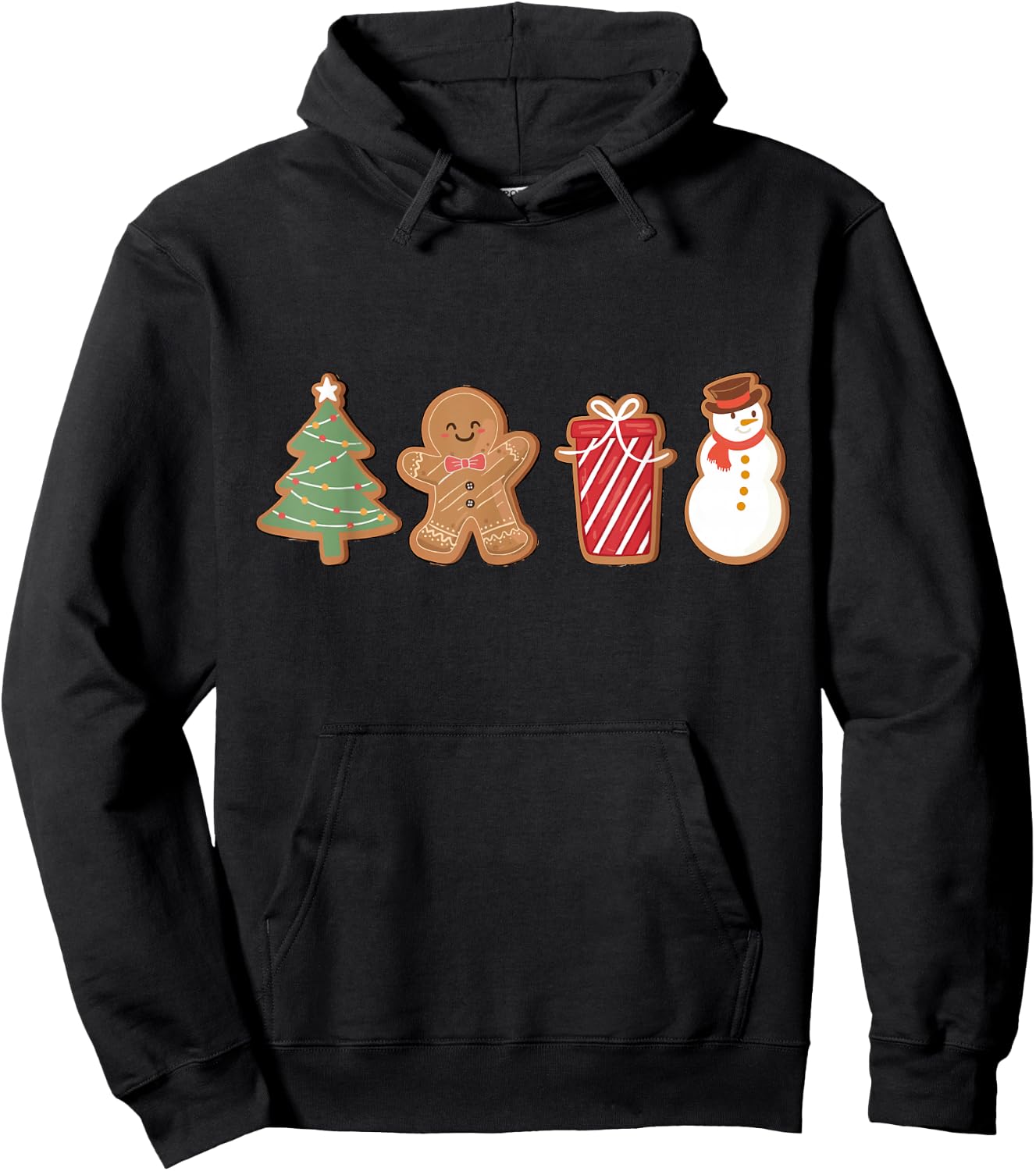 Merry Christmas Cookies Gingerbread Cookies Xmas Men Hoodie - Hoodie | Black