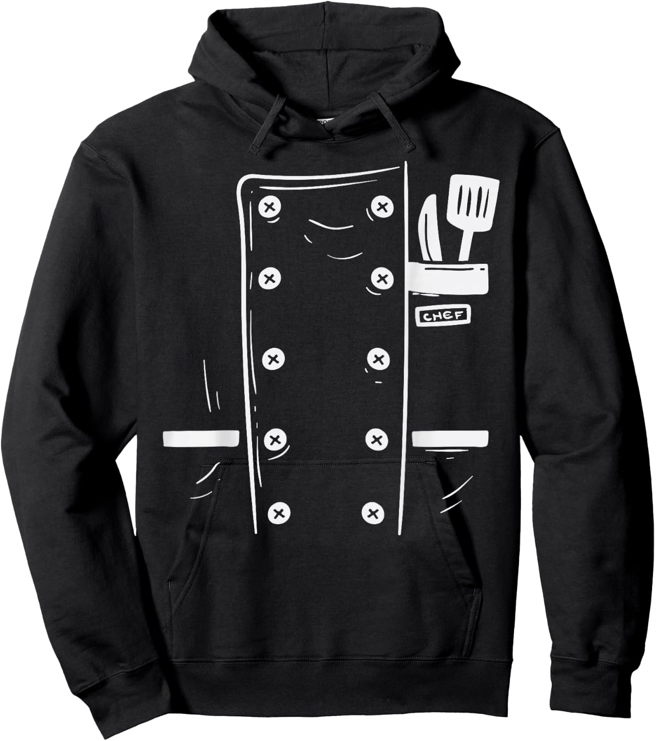 Chef Cooking Uniform Easy Lazy DIY Halloween Costume Boys Hoodie - Hoodie | Black