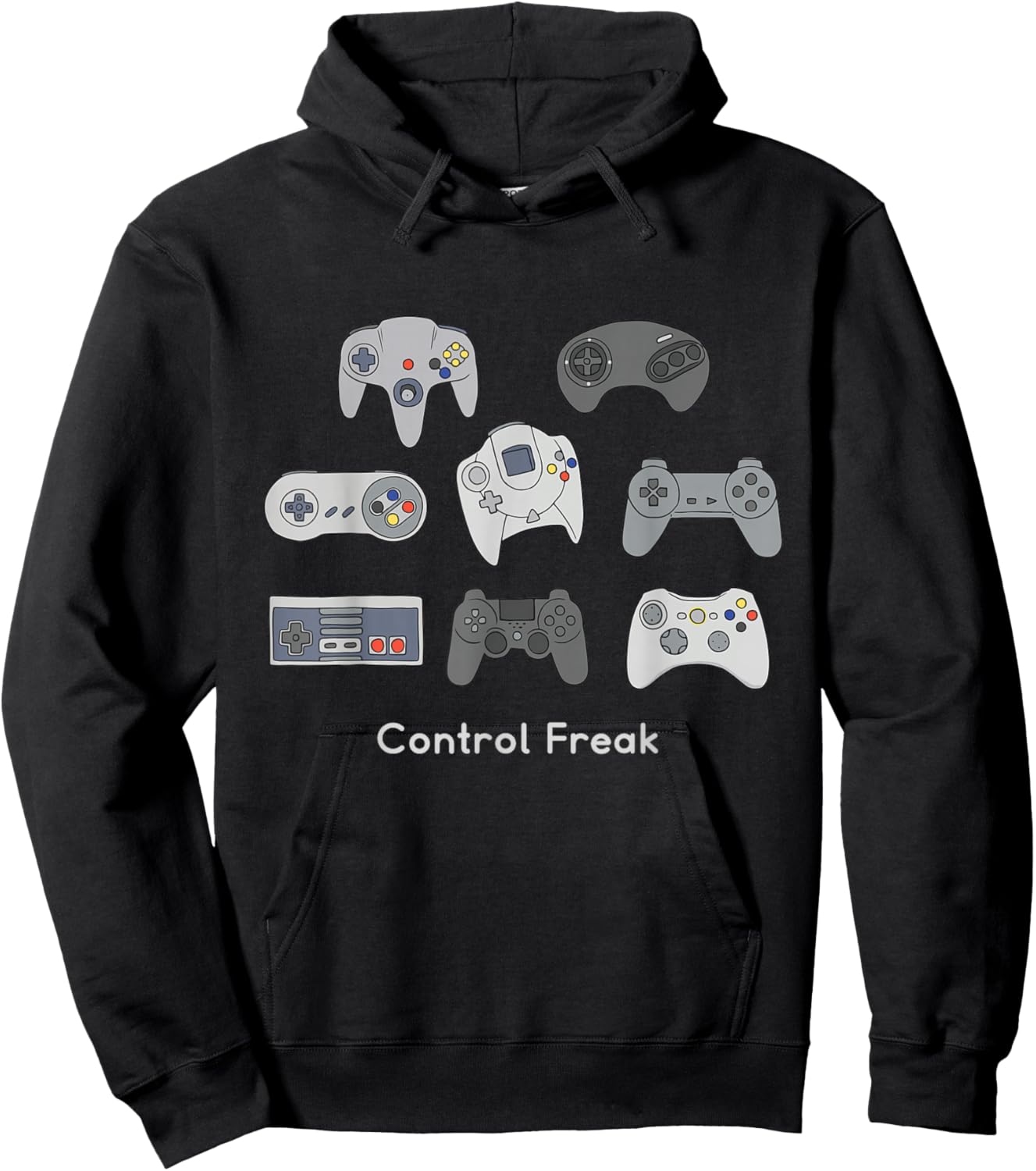 Control Freak Funny Gamer Hoodie - Hoodie | Black