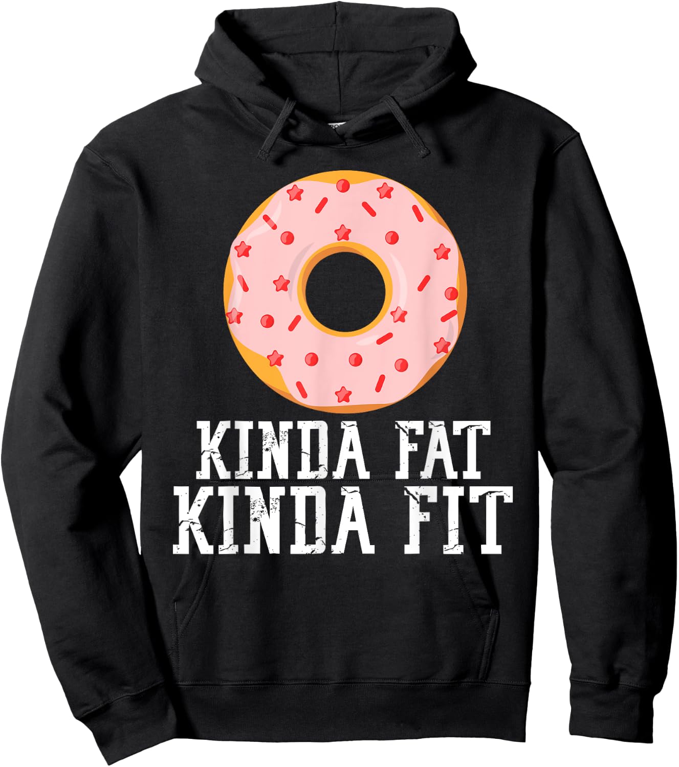 Gym Kinda Fat Fit Funny Workout Fitness Exercise Hoodie - Hoodie | Black
