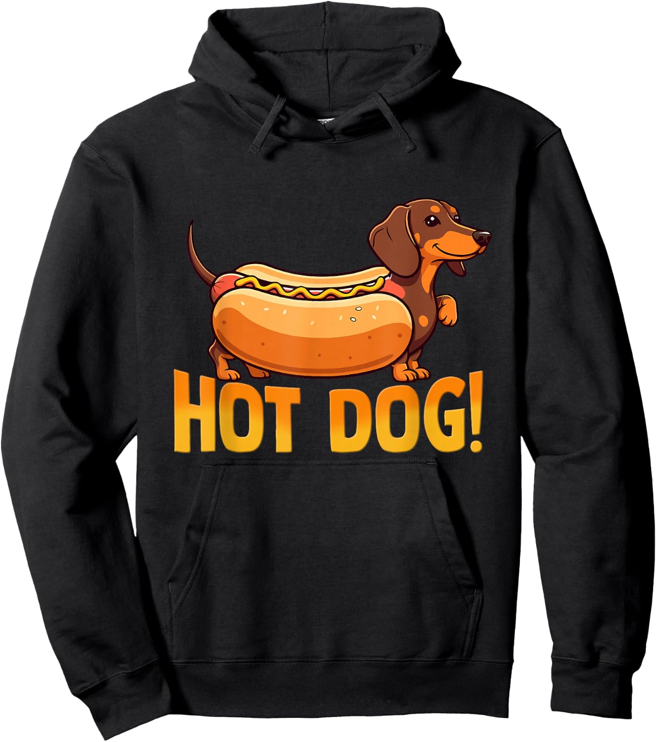 Hot Dog! Dachshund Hot Dog Hoodie - Hoodie | Black