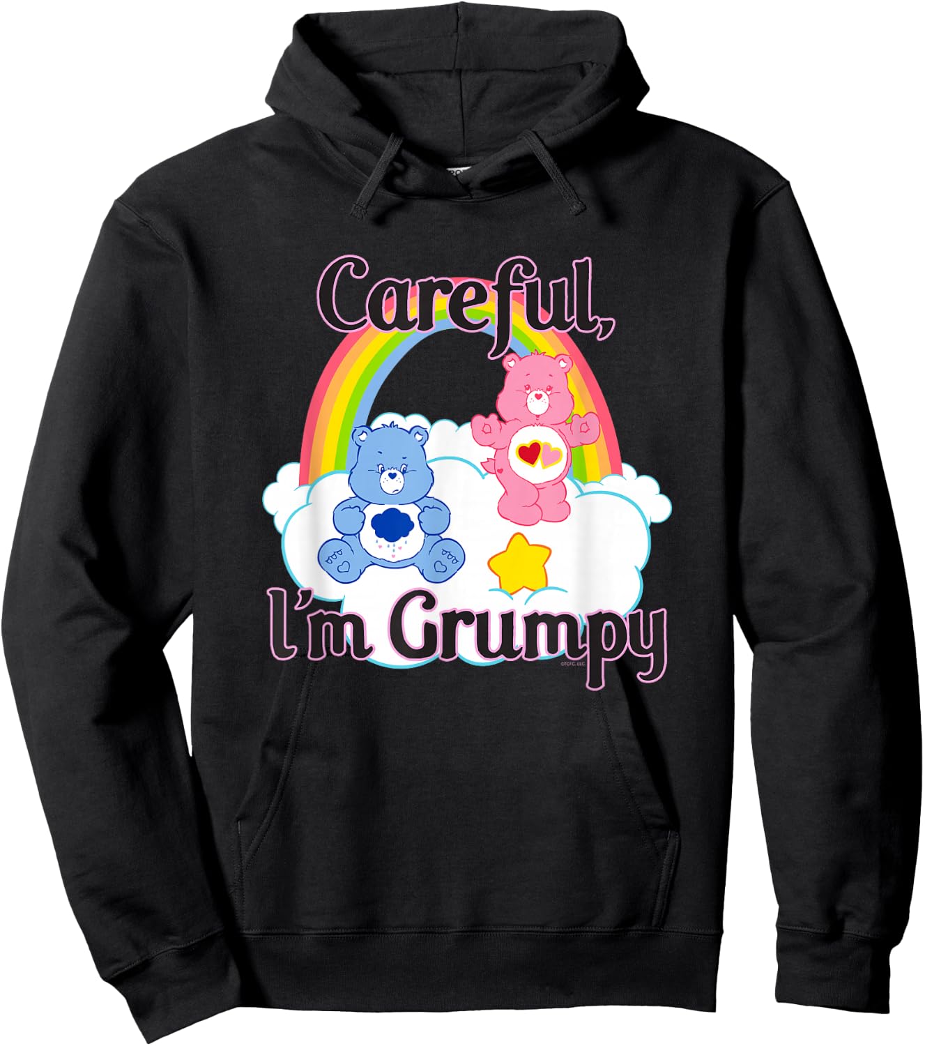 Care Bears Careful, I'm Grumpy Cute Retro Cartoon Hoodie - Hoodie | Black