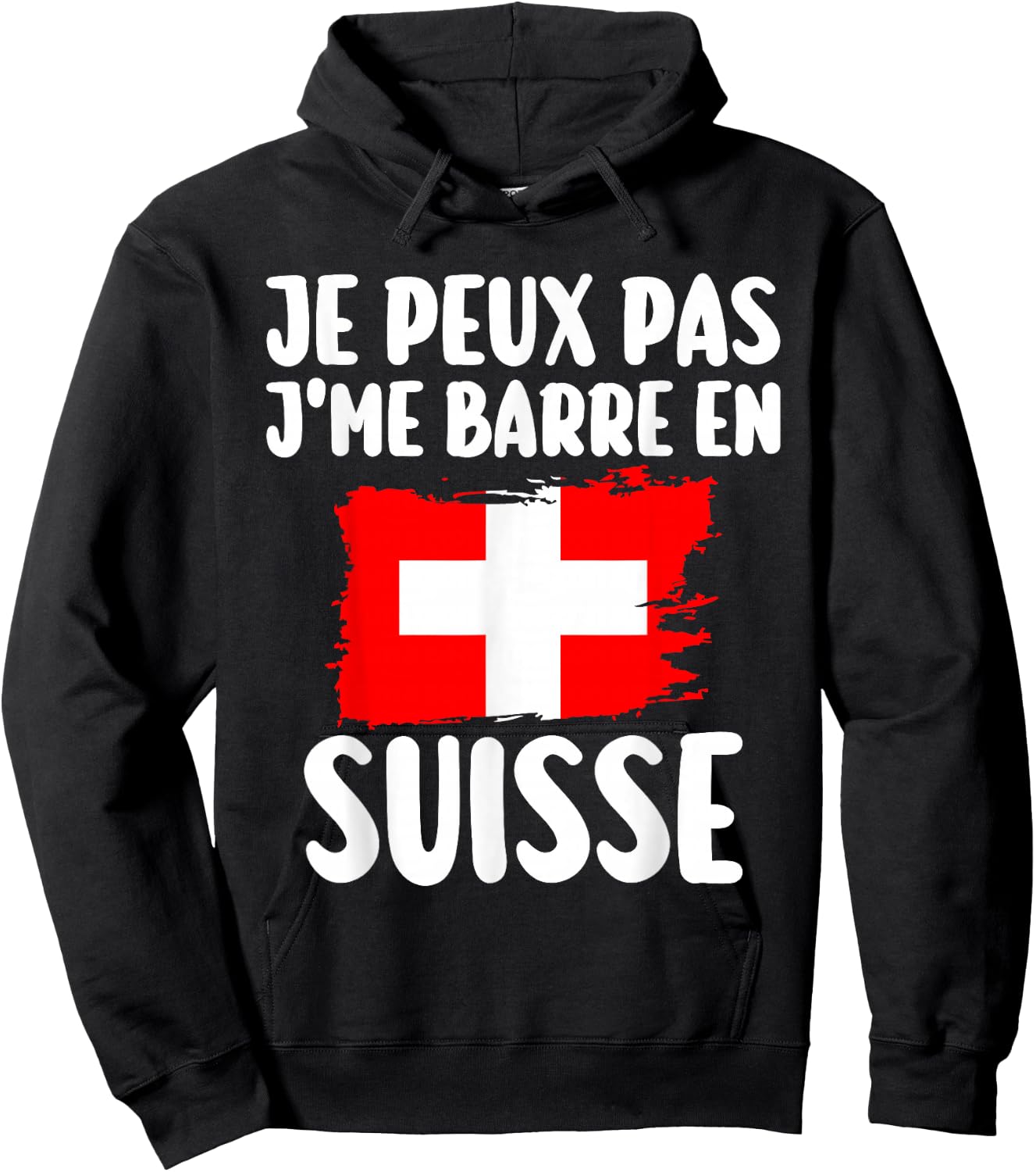 J'Peux Pas J'Me Barre En Suisse Travel Gift , Black, S Hoodie - Hoodie | Black