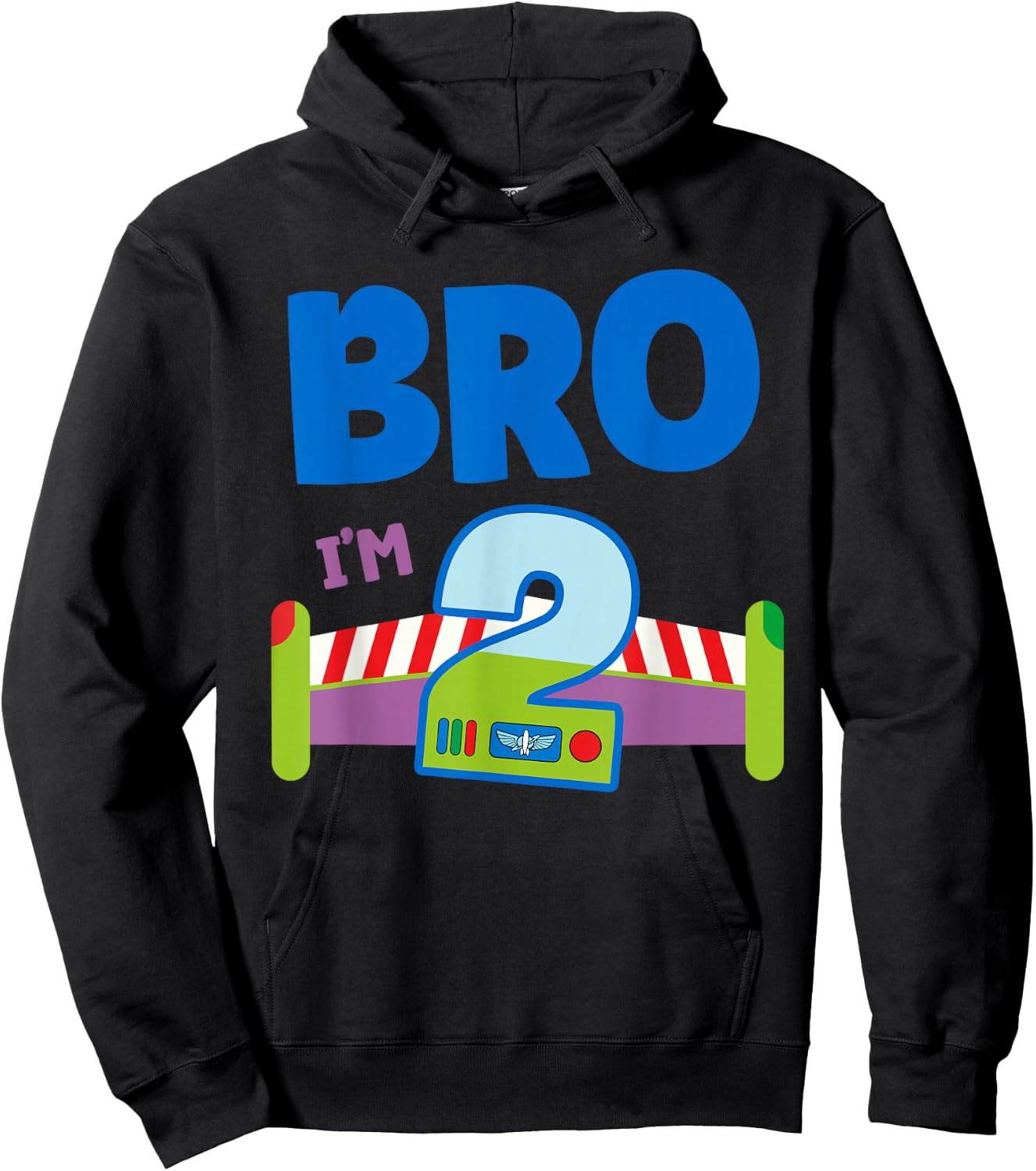 2nd Birthday Boy Toy Lover Bro I'm 2 Year Old Story Party Hoodie - Hoodie | Black