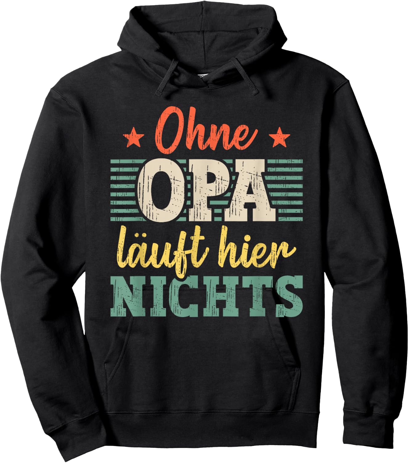 Ohne Opa läuft hier nichts bester Opa Hoodie - Hoodie | Black